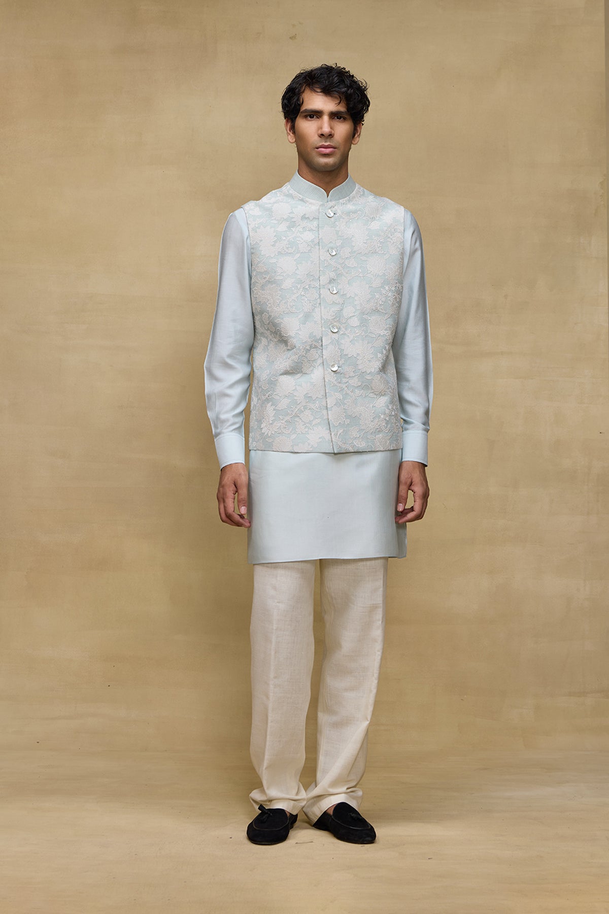 Powder Blue Regal Mens Bundi
