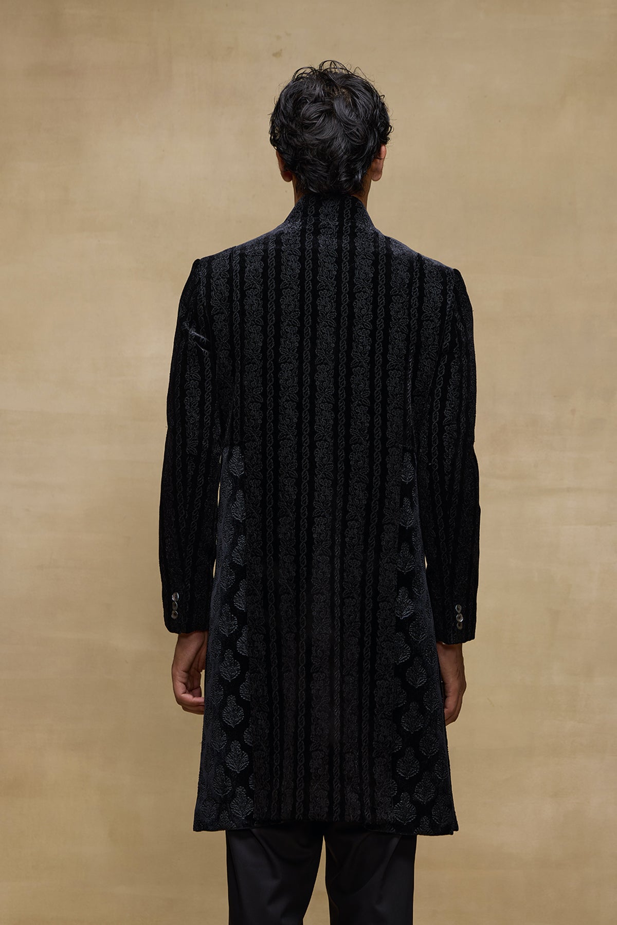 Black Signature Mens Sherwani
