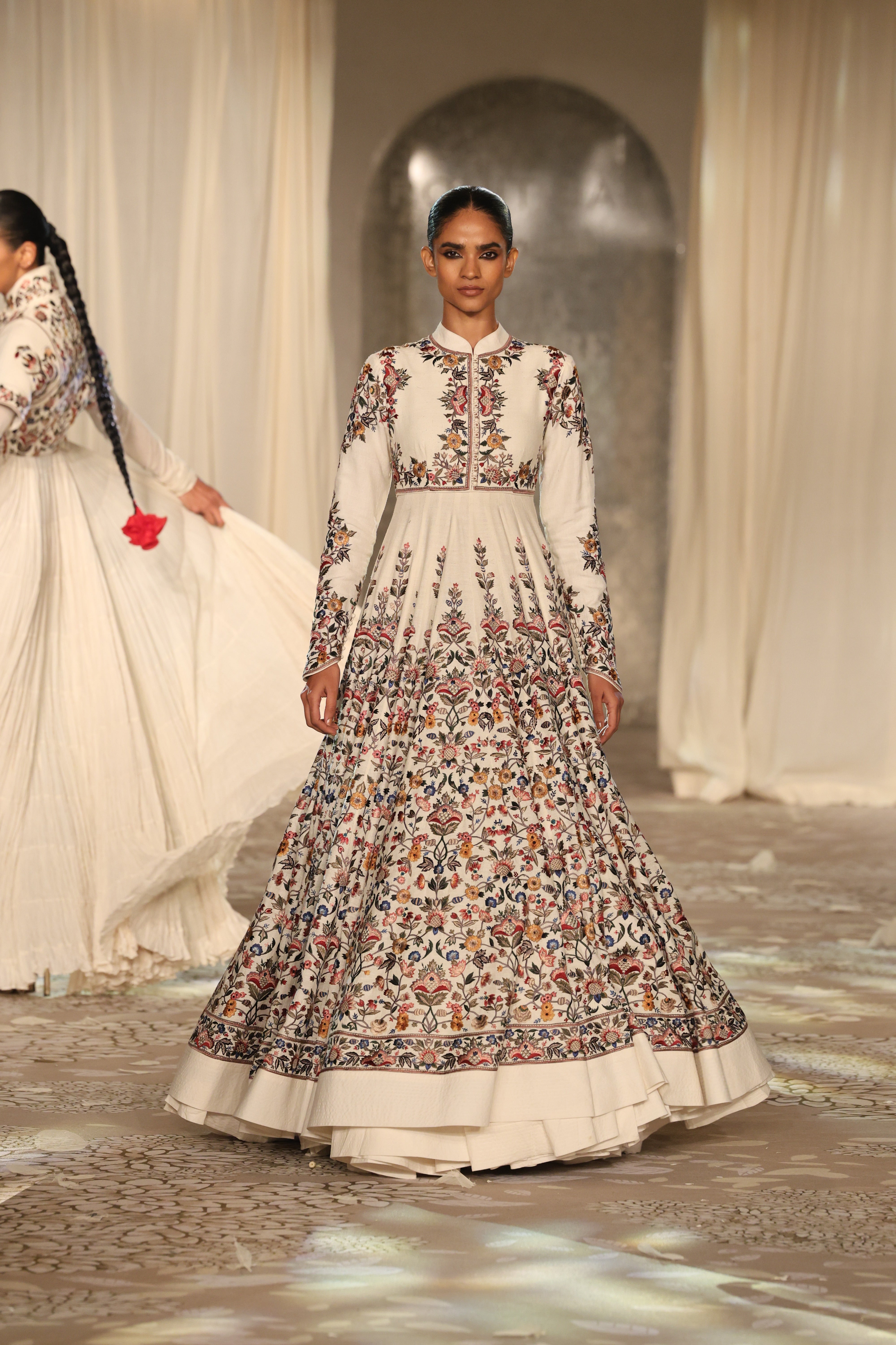 Matka Silk Anarkali Set with embroidery