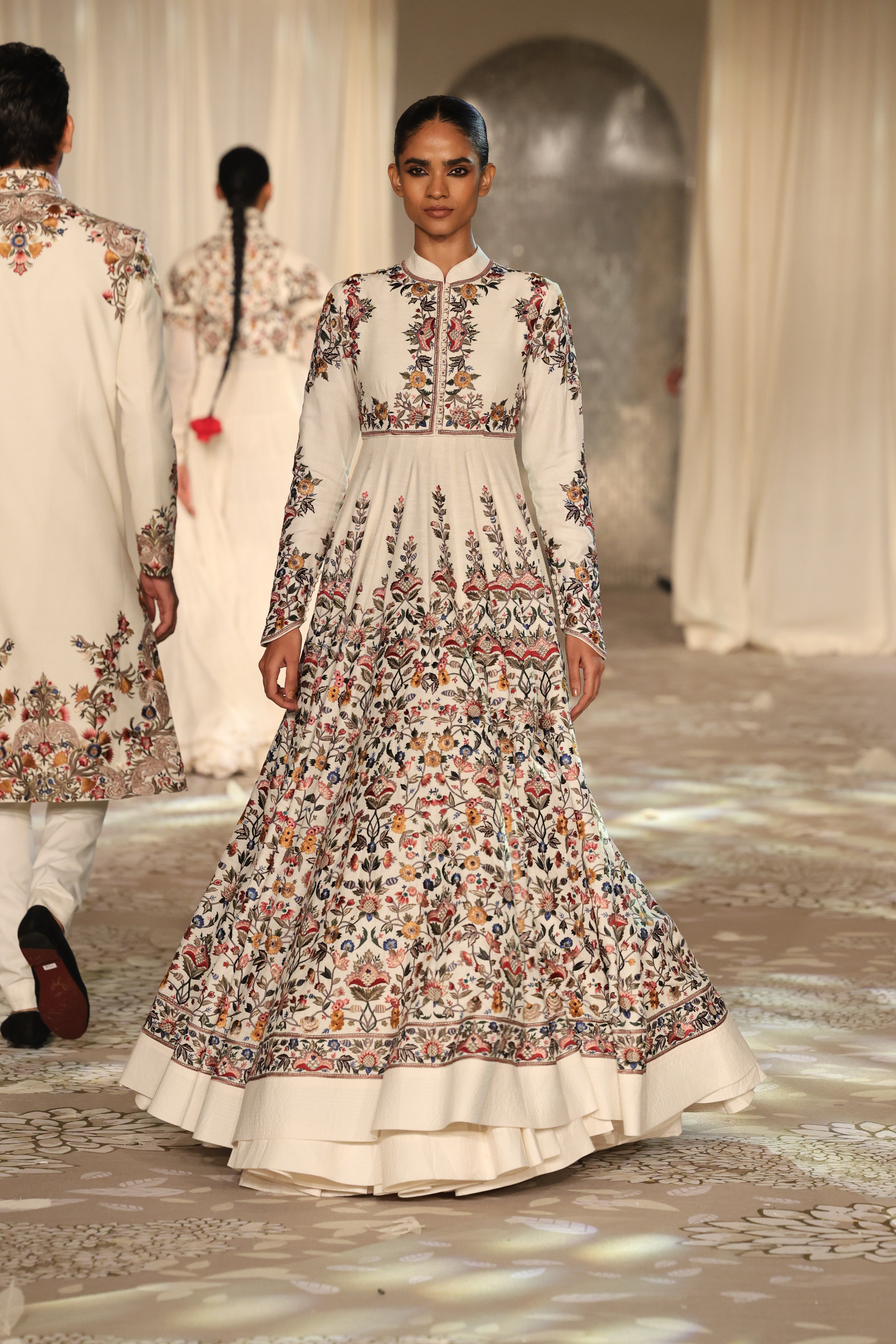 Matka Silk Anarkali Set with embroidery