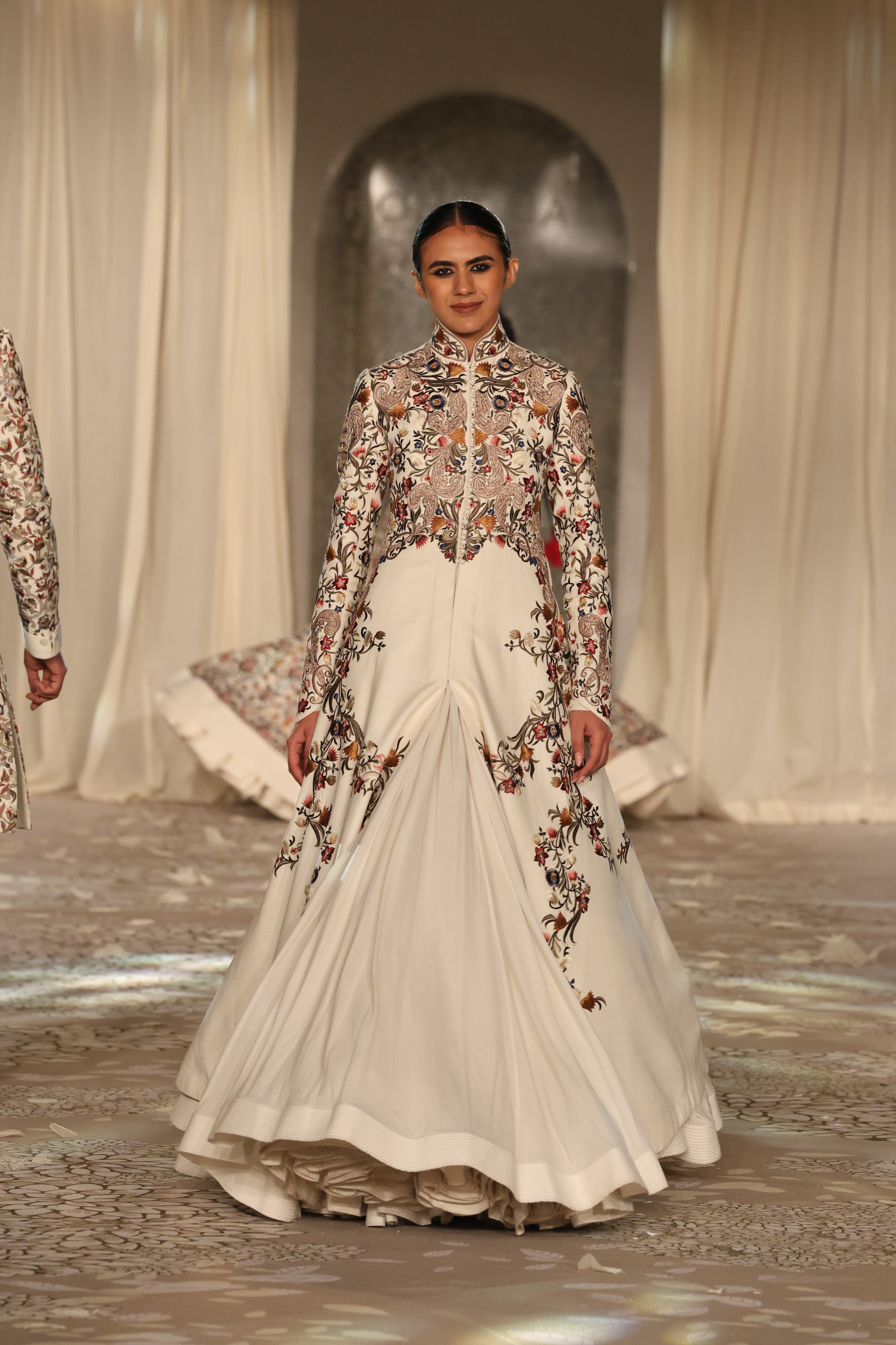 Matka Silk Embroidered Long Jacket