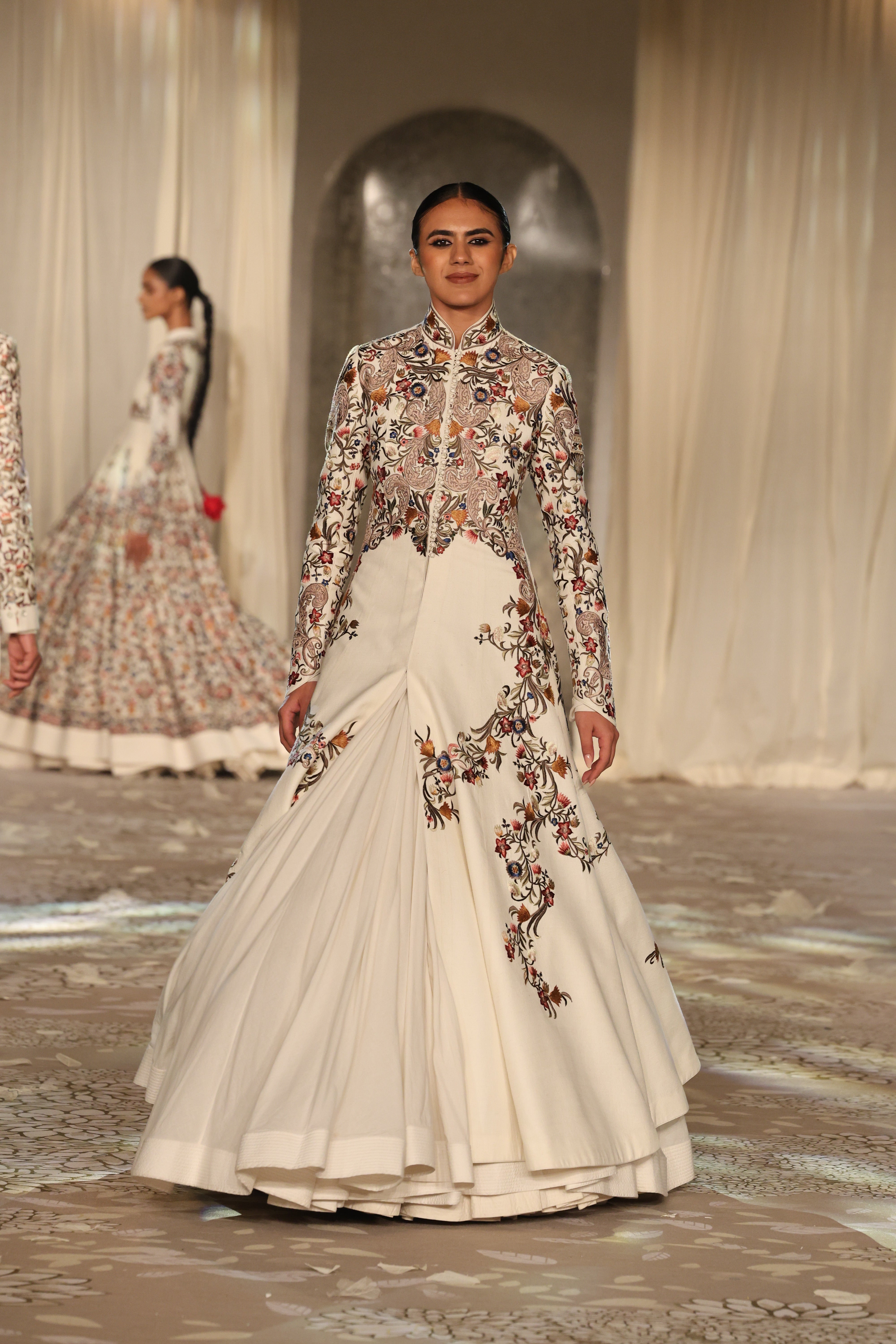 Matka Silk Embroidered Long Jacket