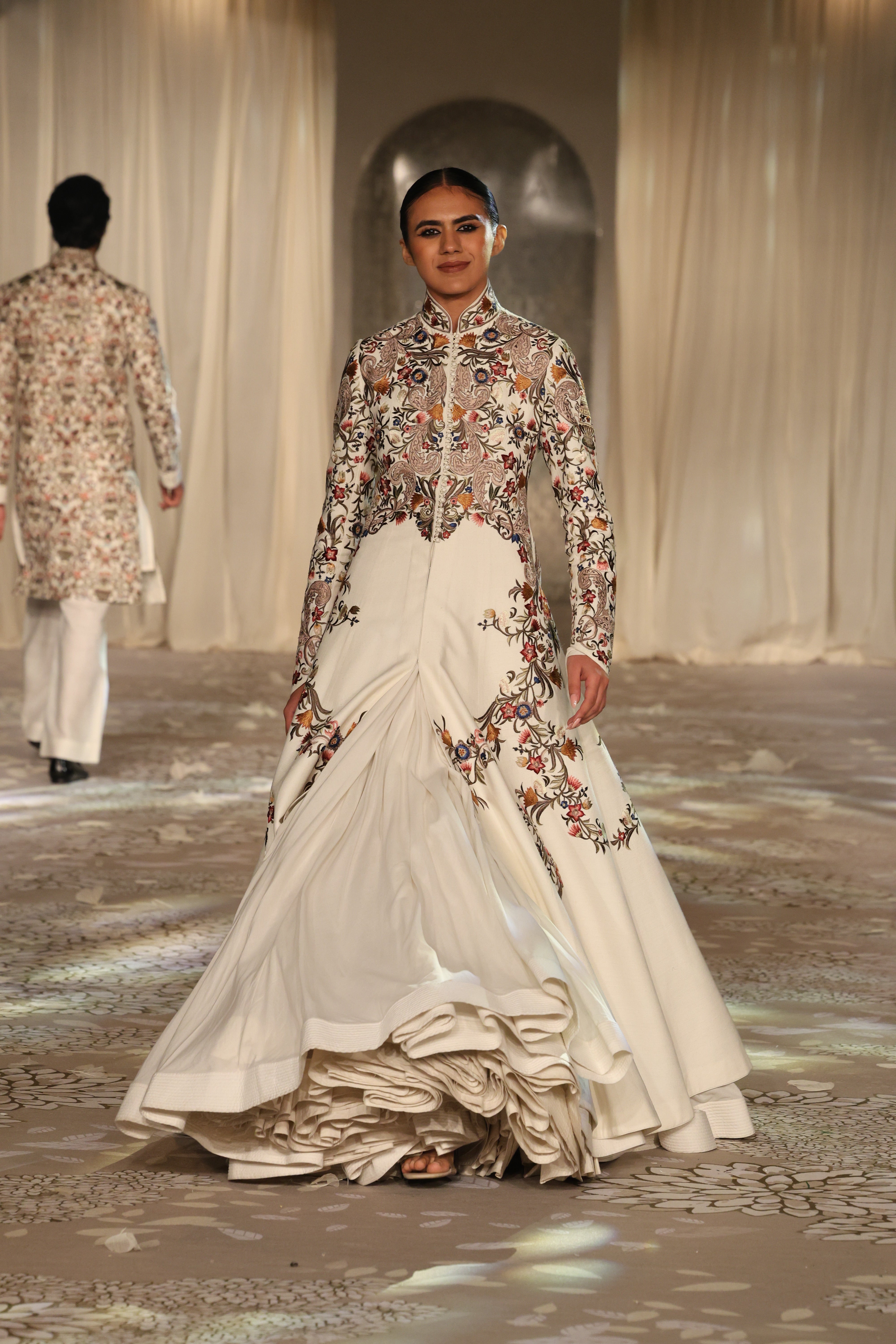 Matka Silk Embroidered Long Jacket