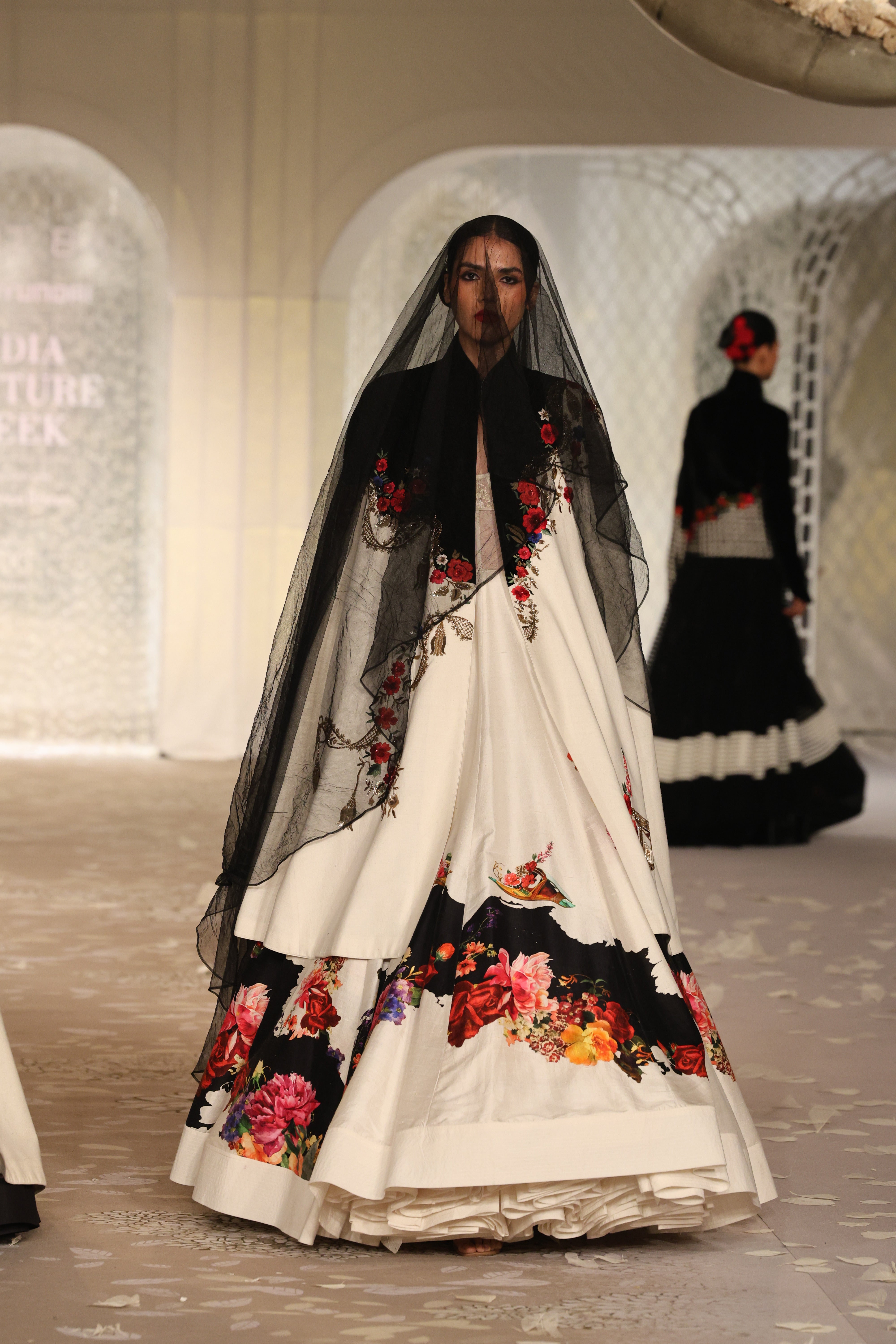 Matka Silk Jacket with Floral Embroidery