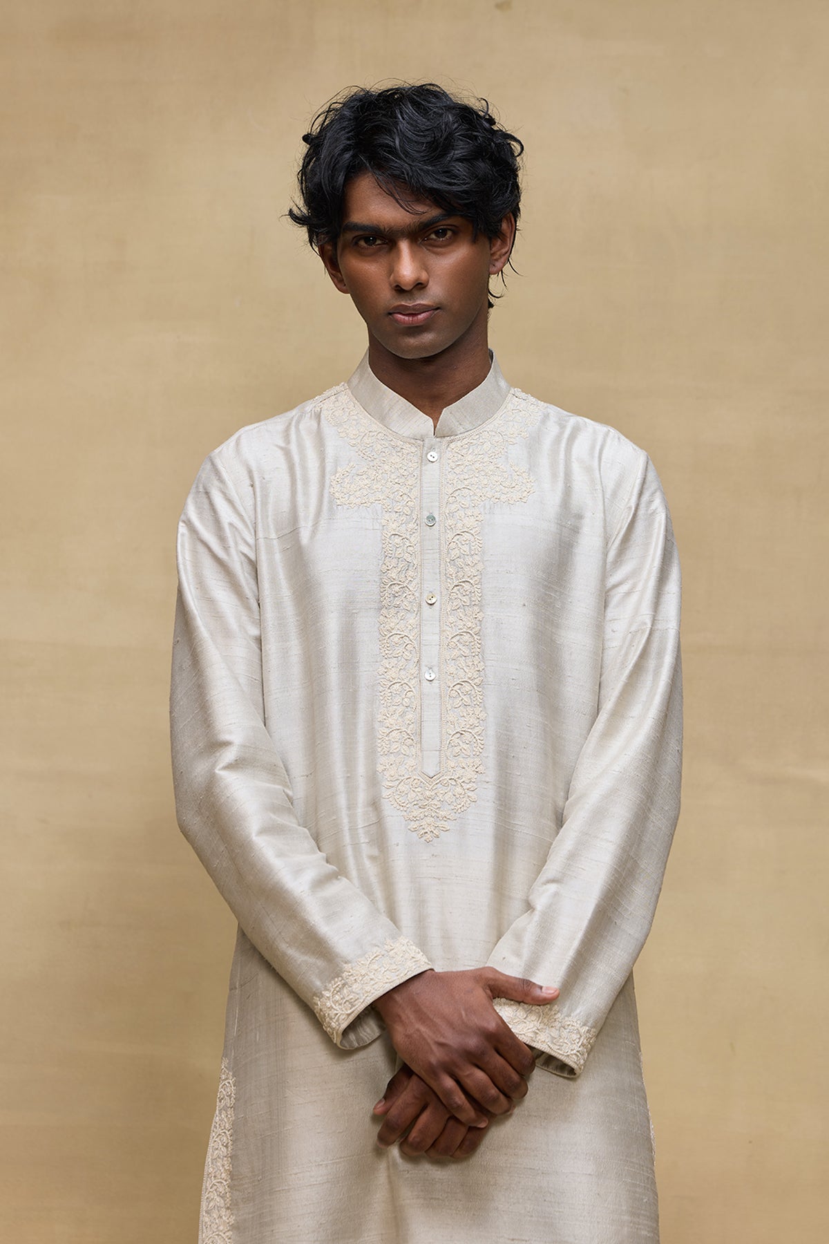 Light Grey Heritage Mens Kurta Set