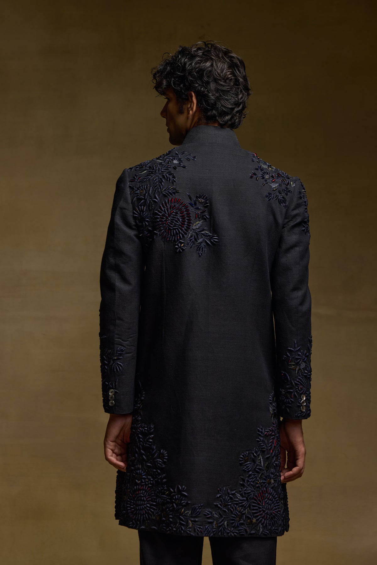 Black Maharaja Mens Sherwani