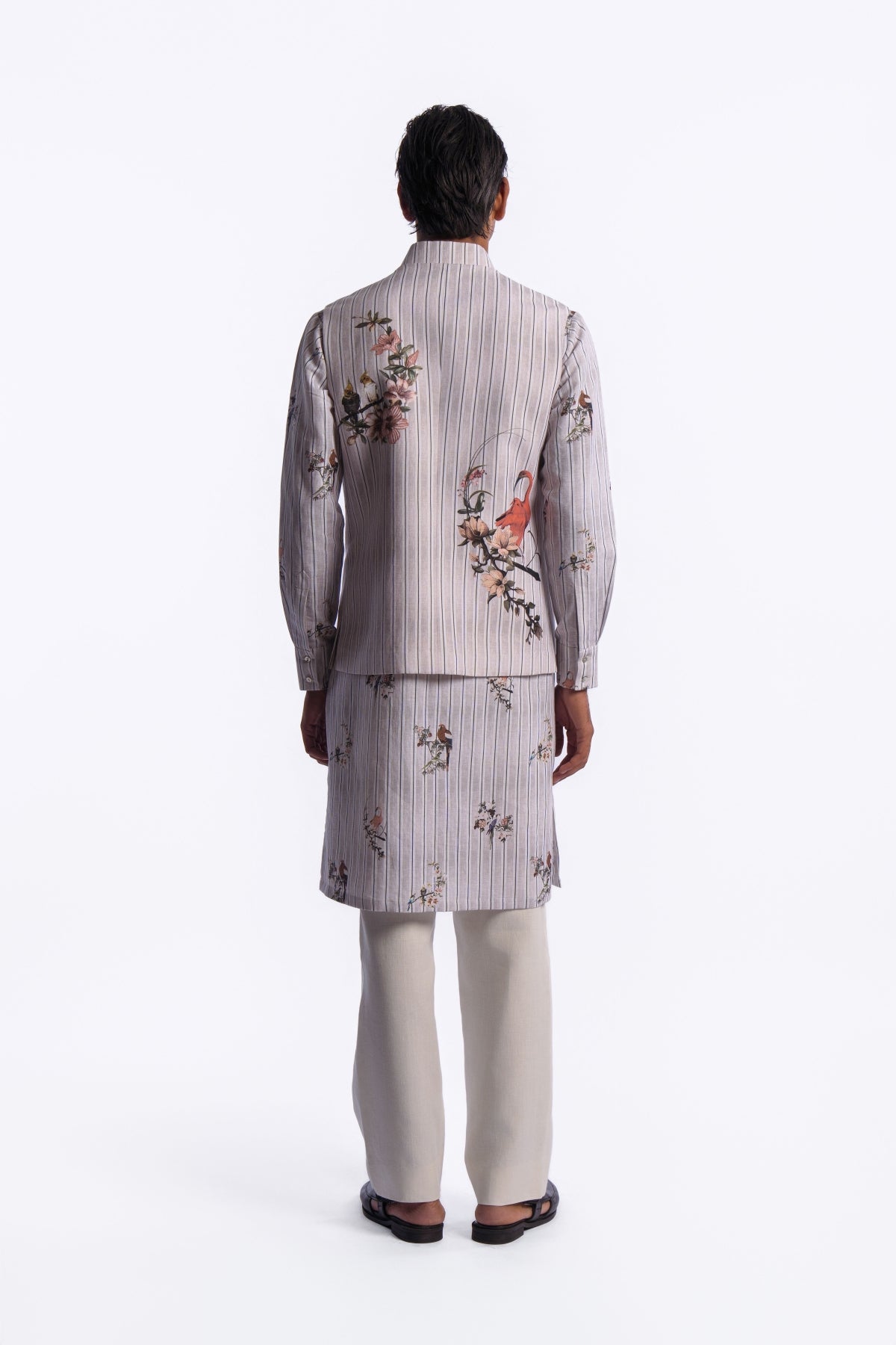 Digital Print Men's Bundi & Kurta