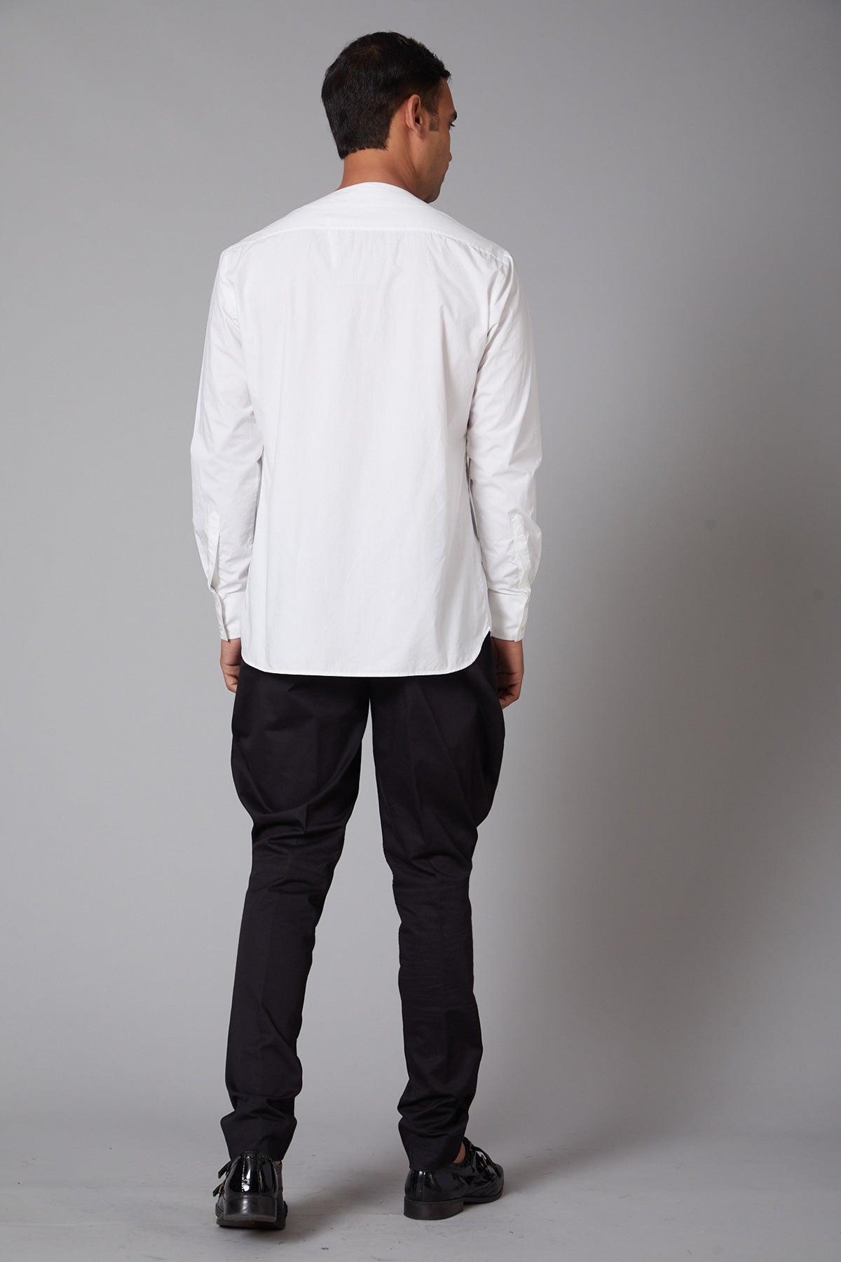 White Poplin Embroidered Shirt