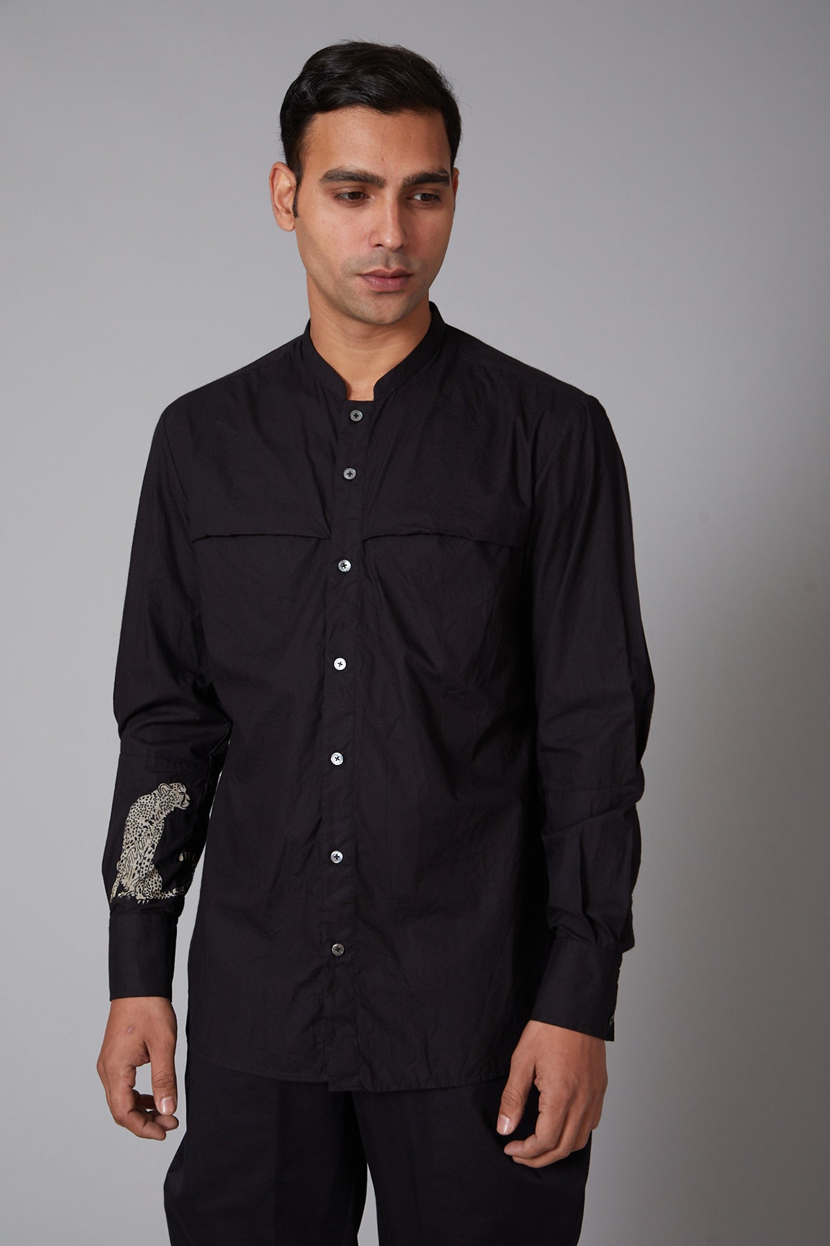 Black Poplin Shirt