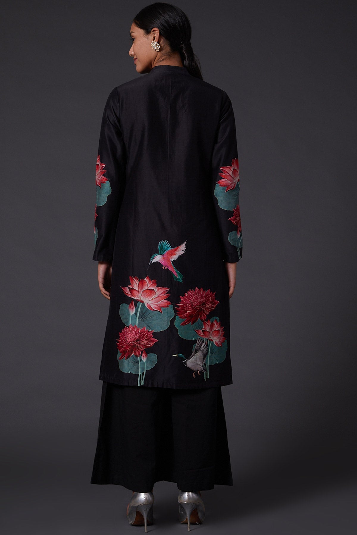 Black Digital Printed Tunic Set-RTS