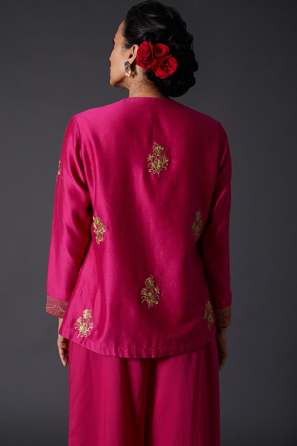 Fuchsia Embroidered Tunic