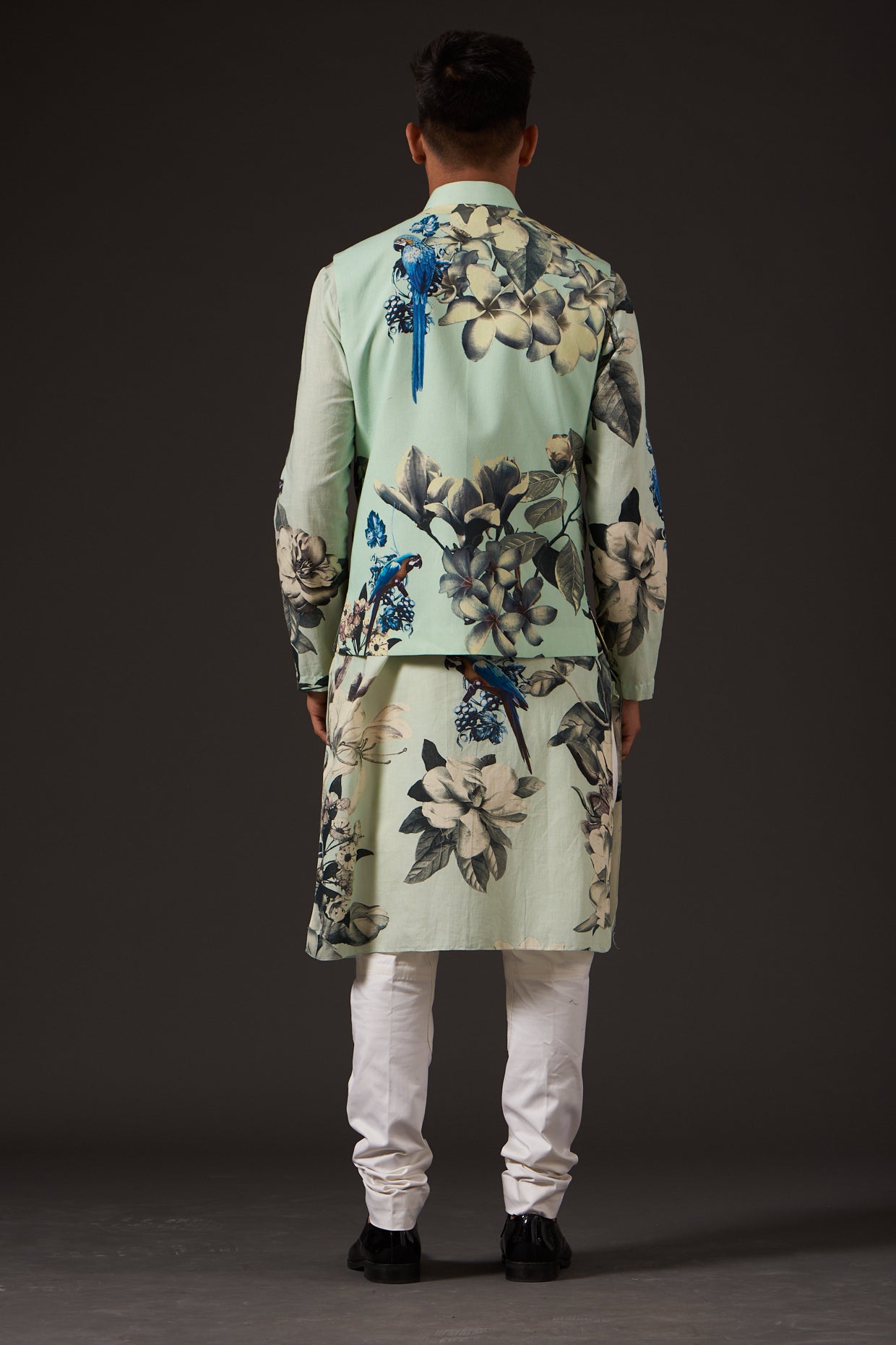 Men's Floral Digital Printed Bundi