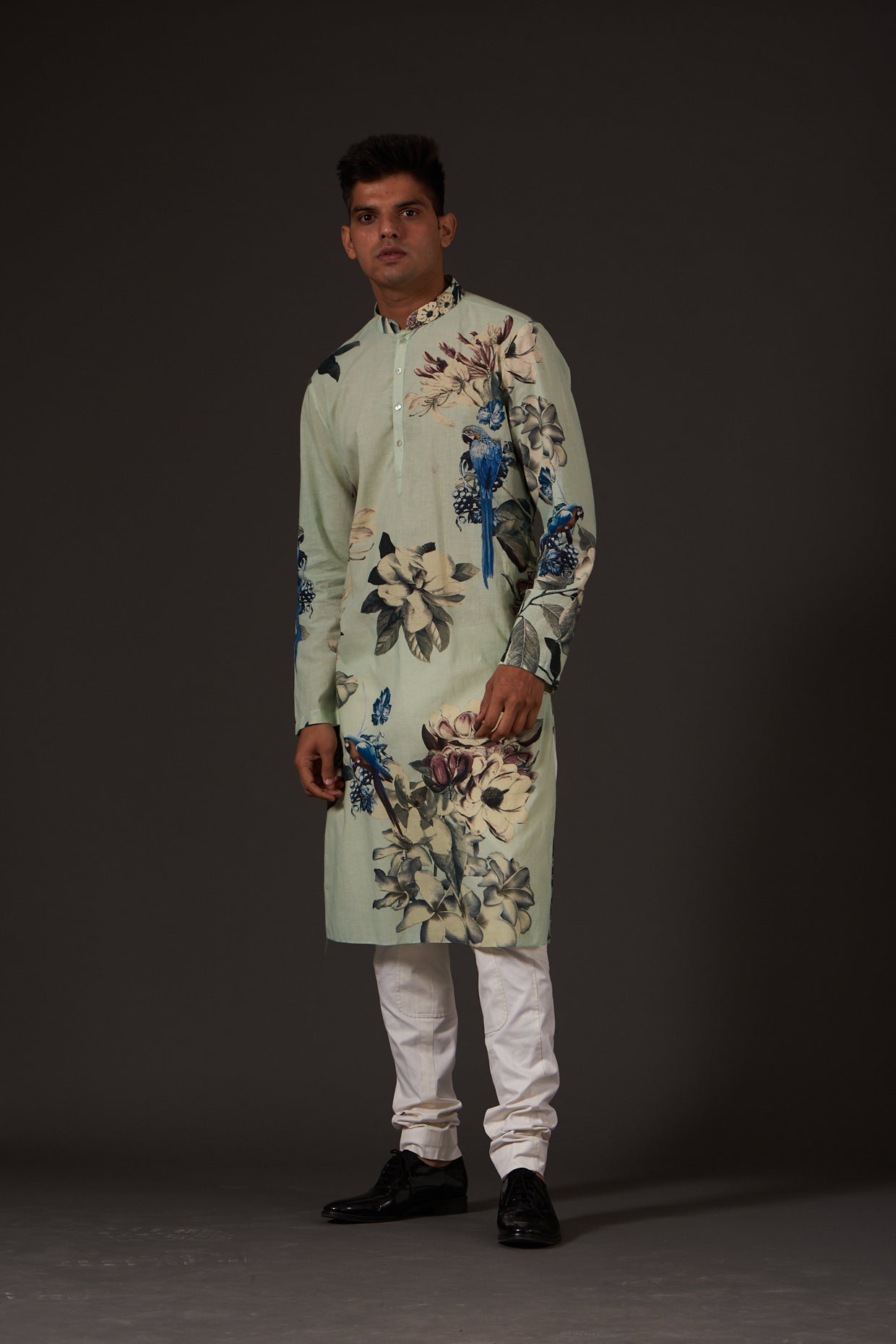 Men's Floral Digital Printed Kurta Set
