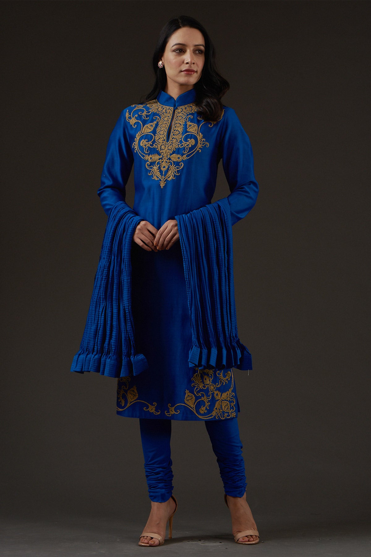 Embroidered Straight Kurta Set