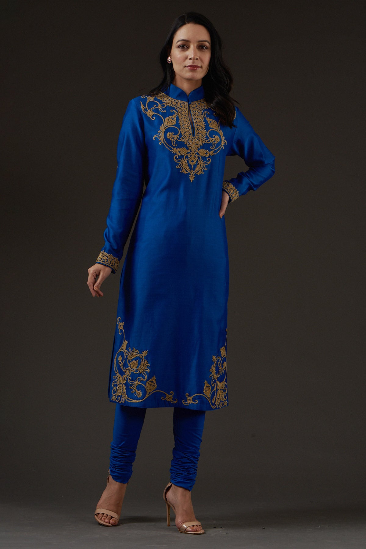 Embroidered Straight Kurta Set