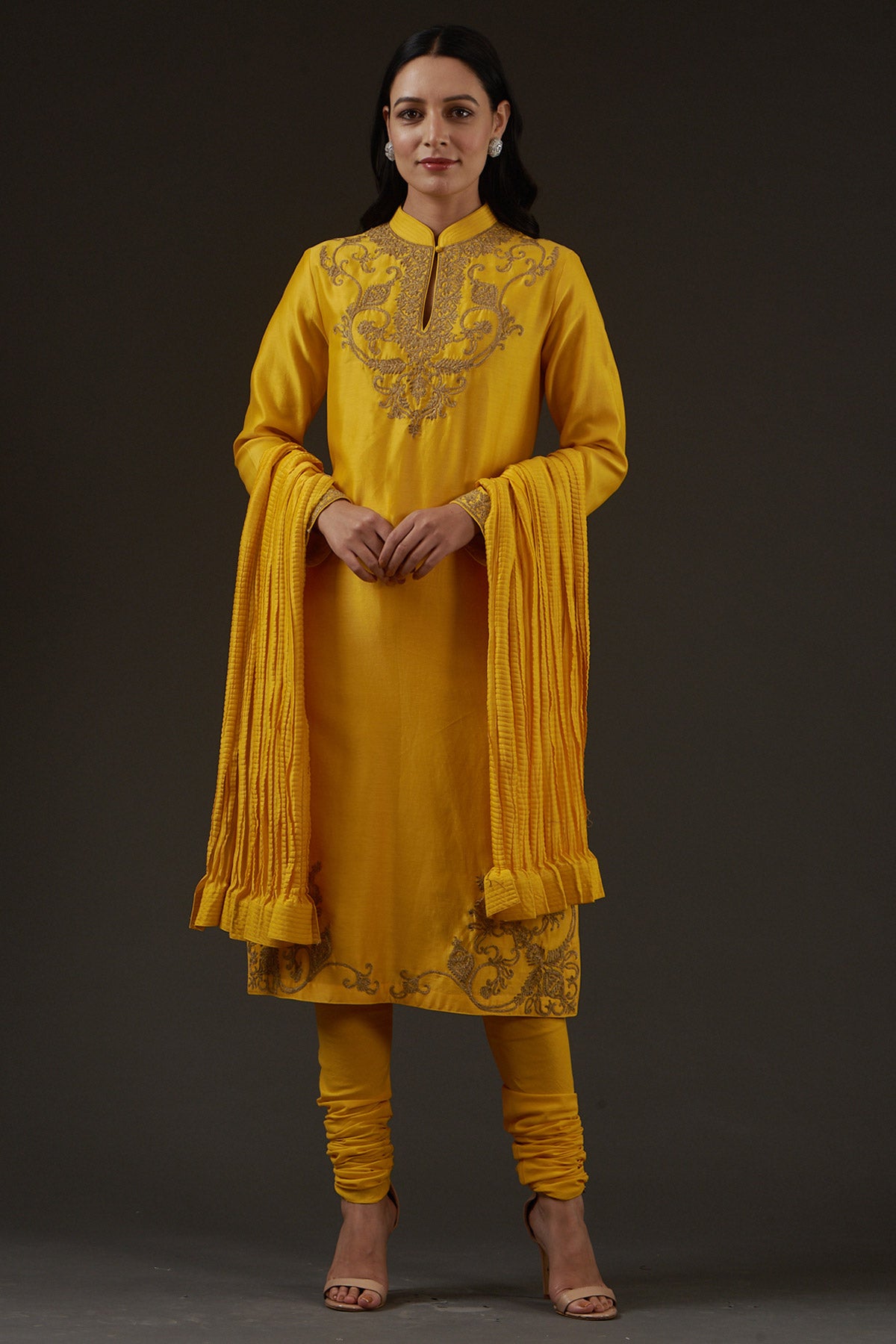 Embroidered Straight Kurta Set