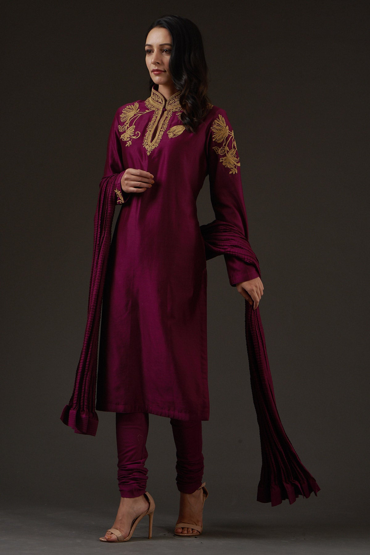 Embroidered Straight Kurta Set