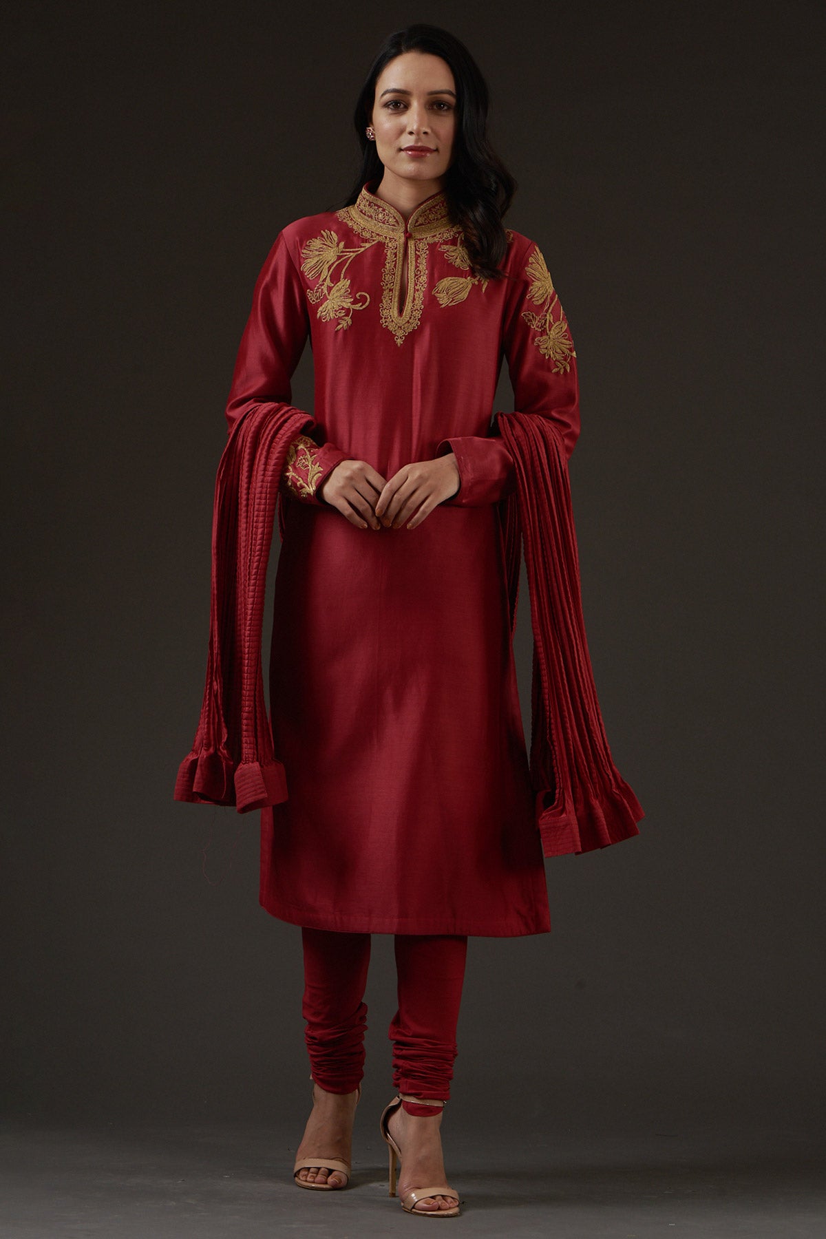 Embroidered Straight Kurta Set