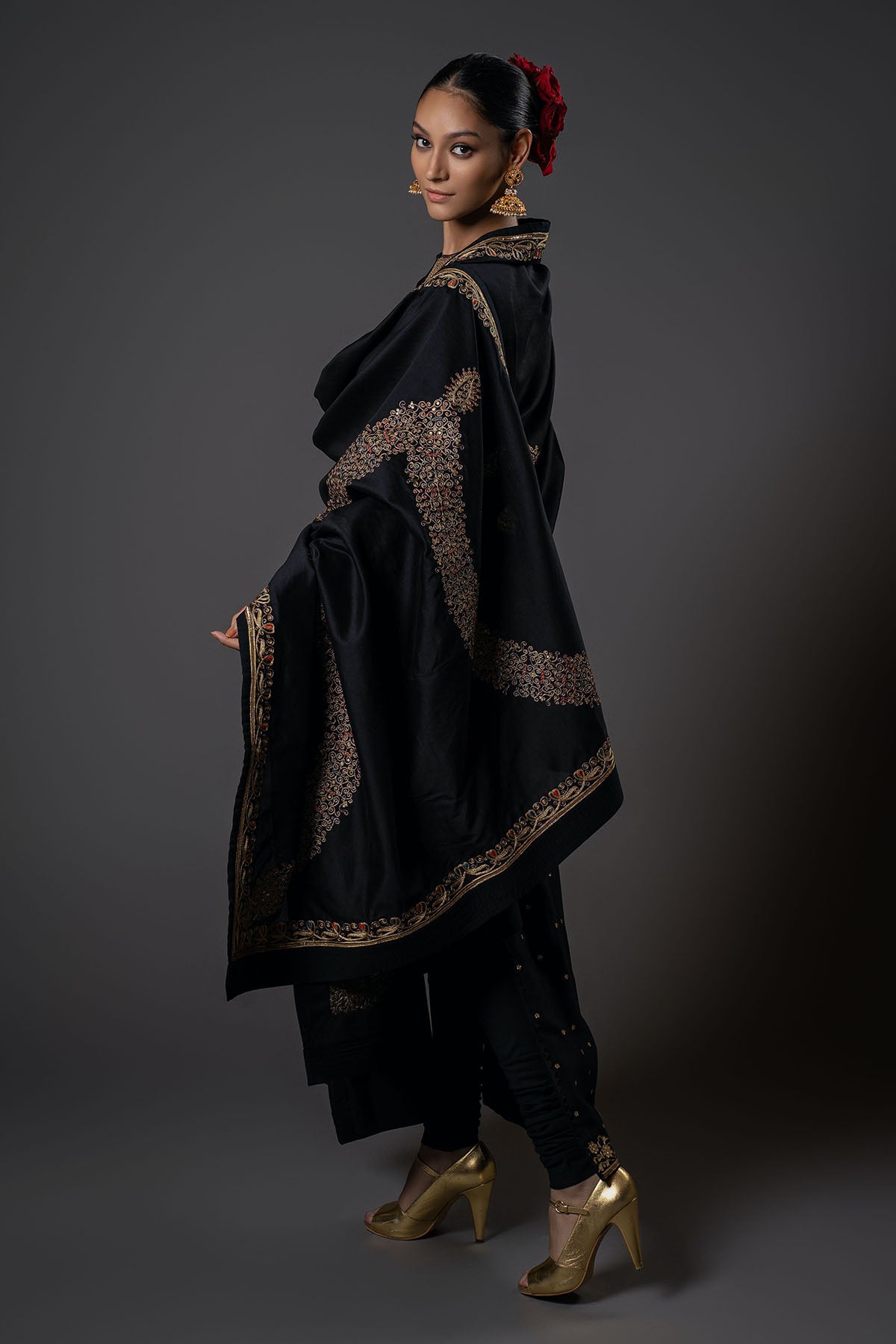 Women'S Black Kurta Set