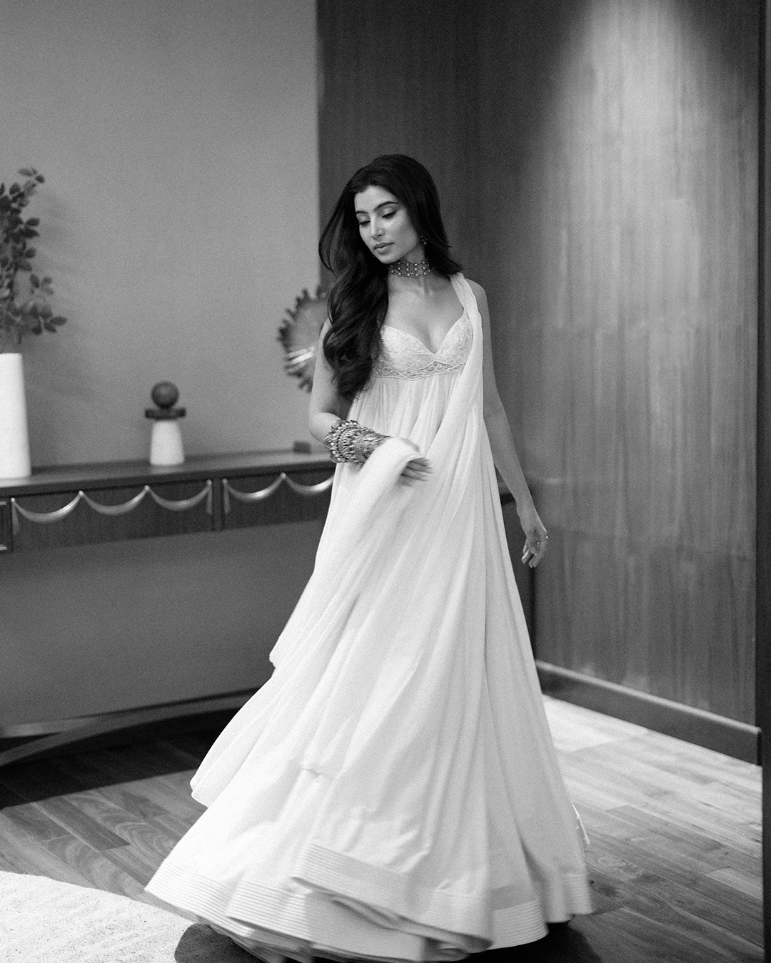 Anarkali Set with Chudidar - SARA ARJUN