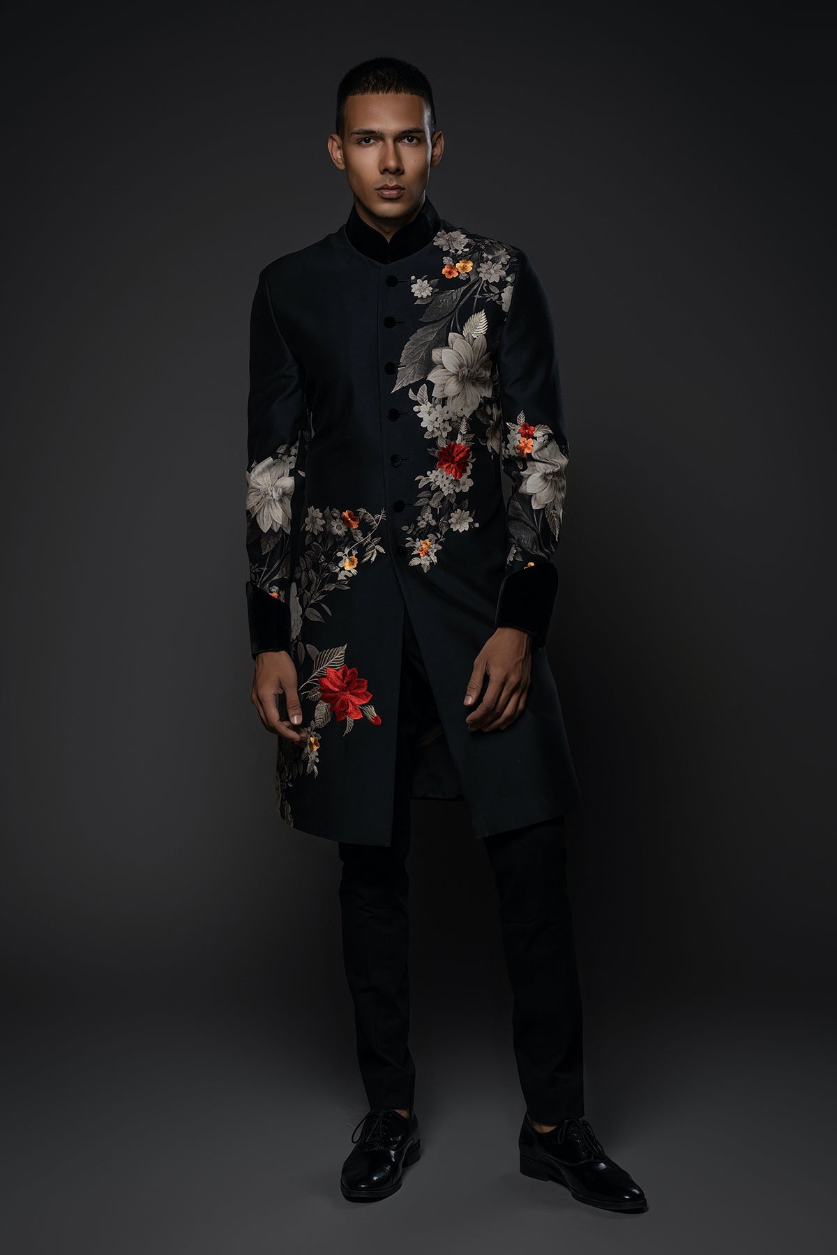 Men'S Floral Sherwani