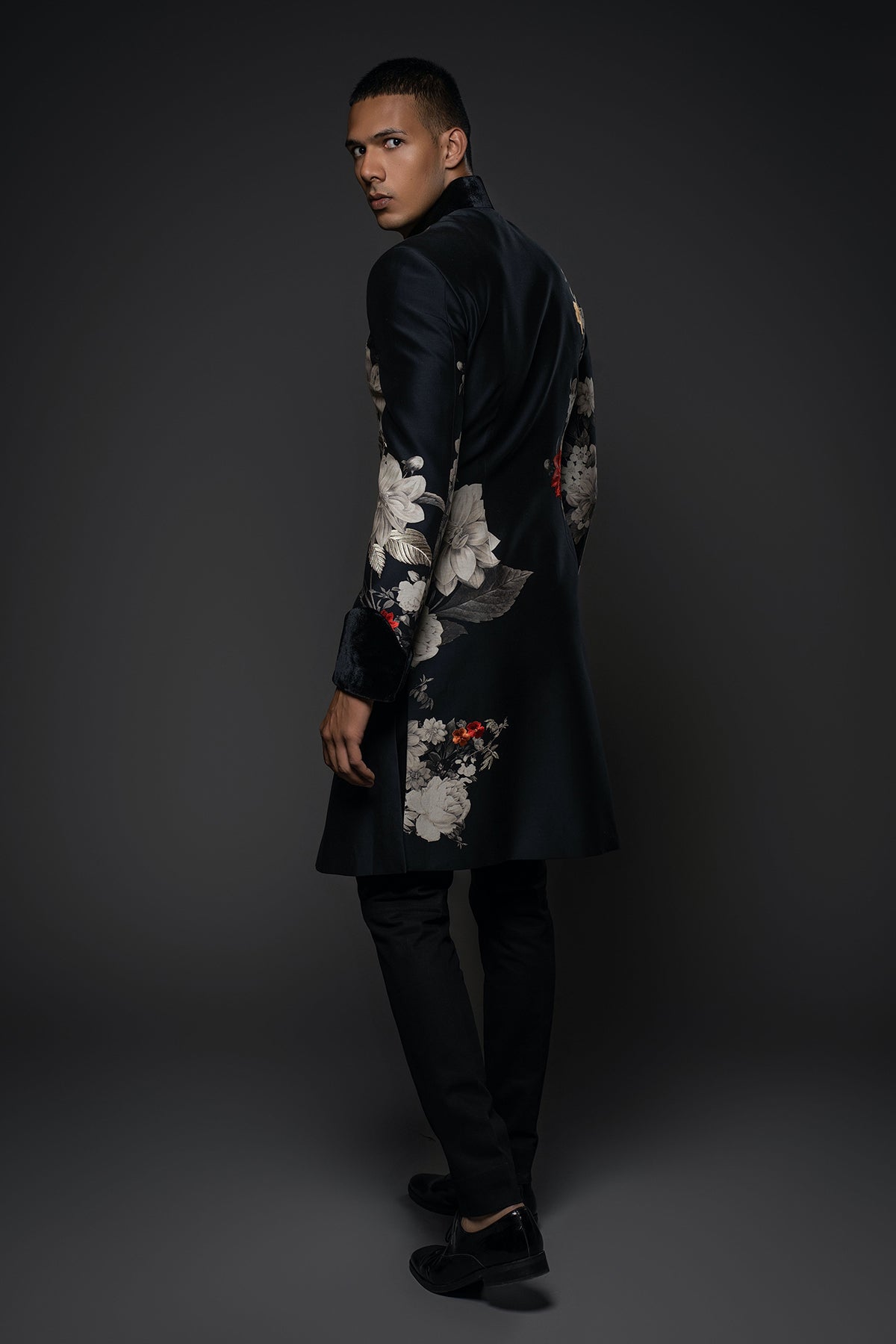 Men'S Floral Sherwani