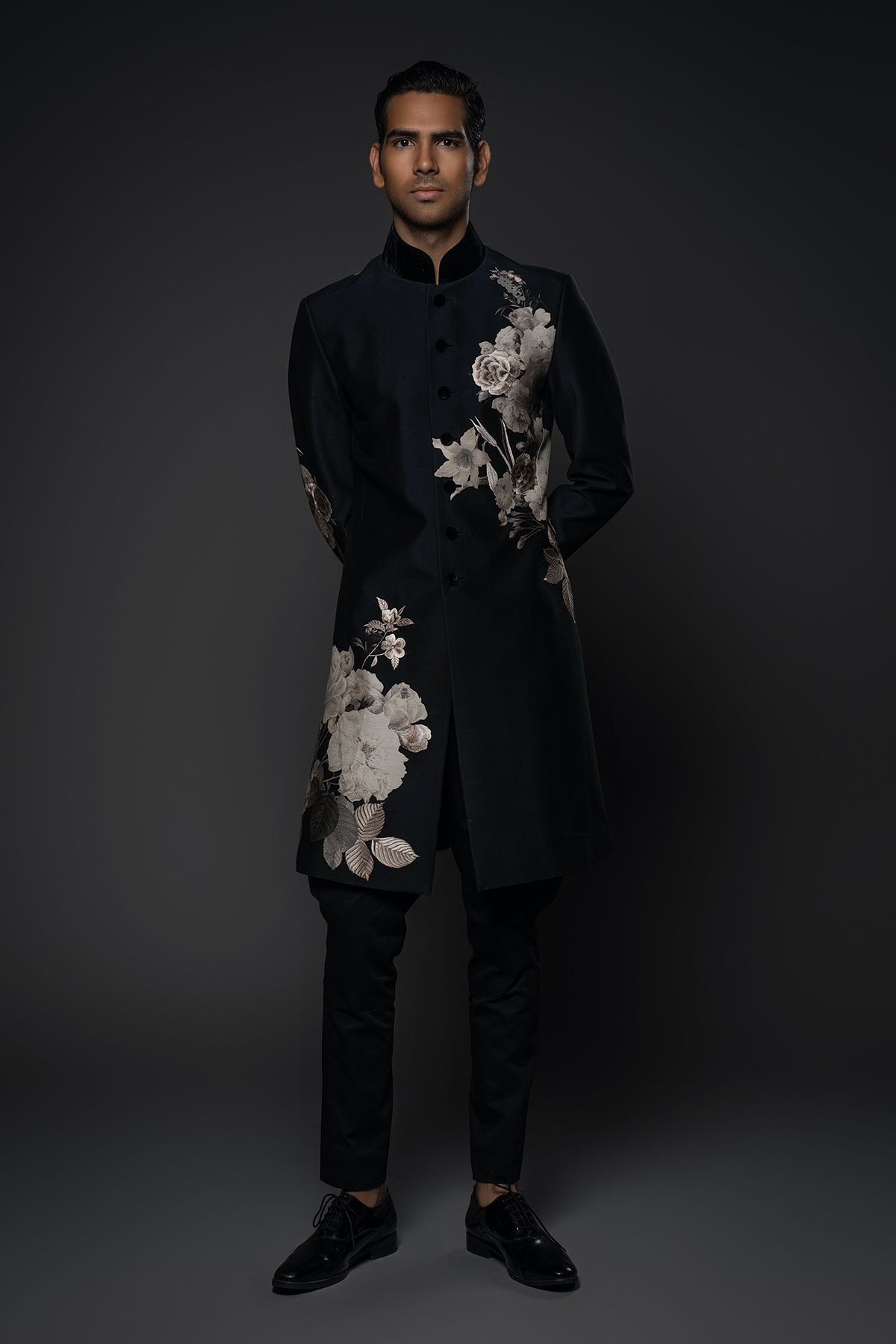 Men'S Floral Sherwani