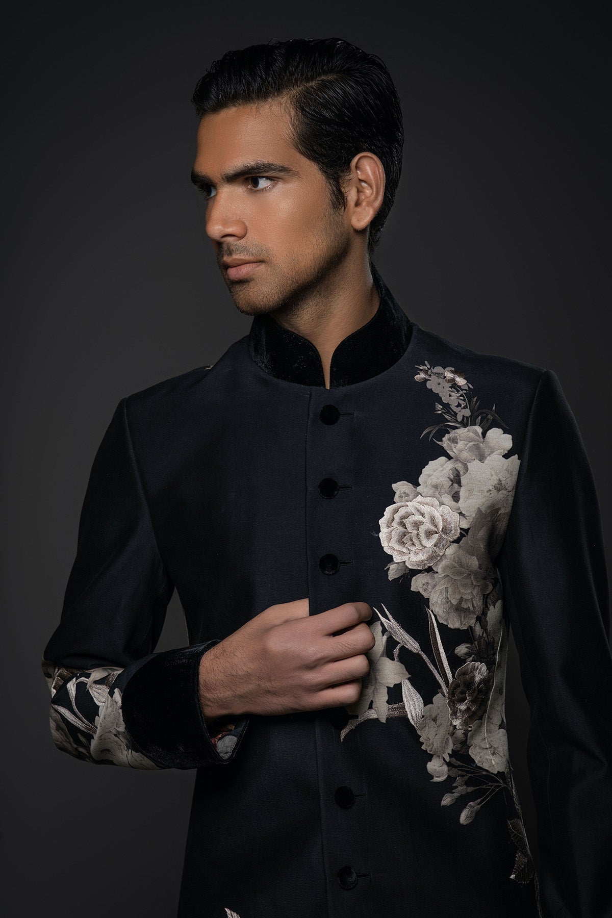 Men'S Floral Sherwani