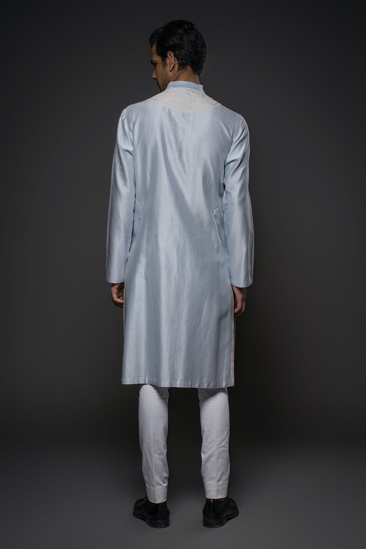 Men'S Embroidery Kurta Set With Stole