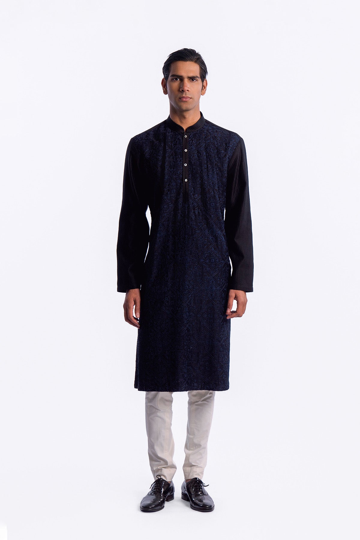 Men's Chanderi Embroidered  Kurta Set