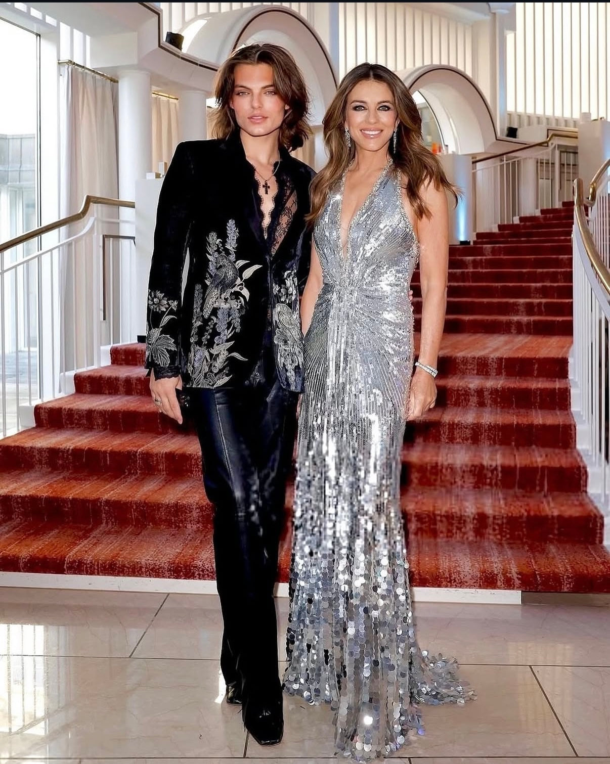 Damian Hurley in Velvet Embroidered Tuxedo