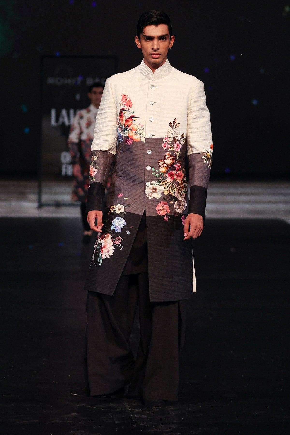 Digital Printed Chanderi Silk Sherwani