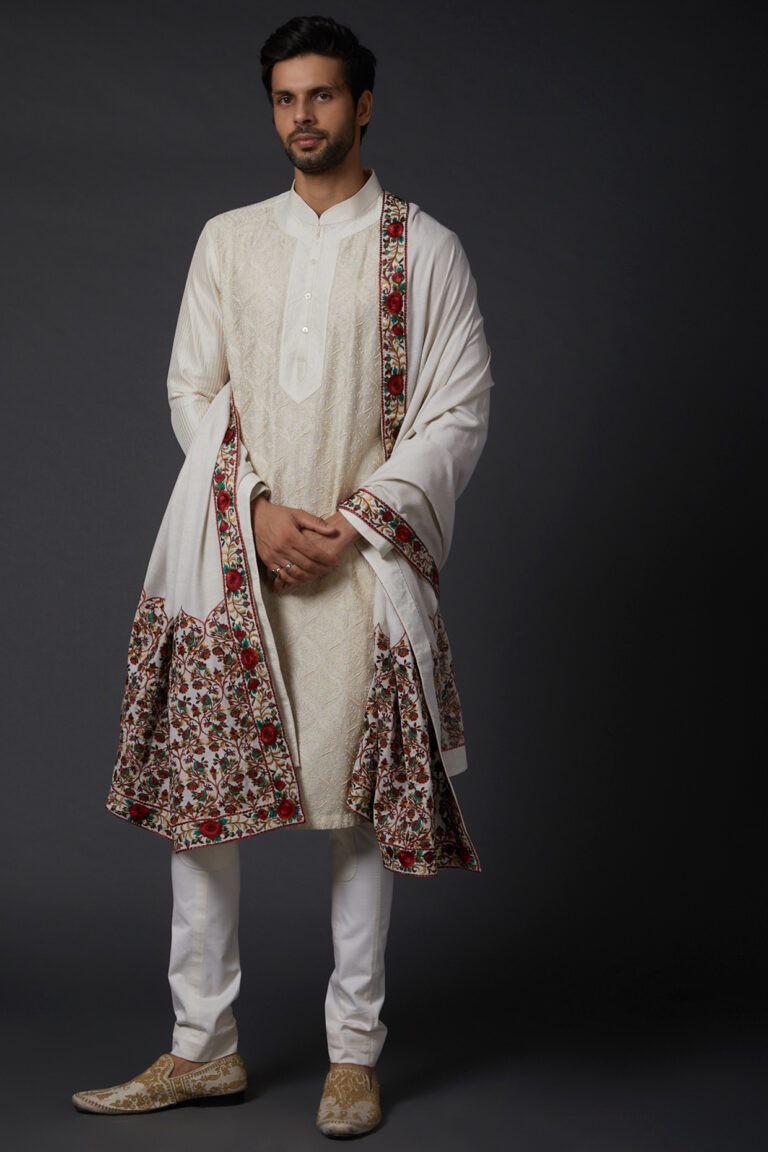 Ivory Khadi Shawl