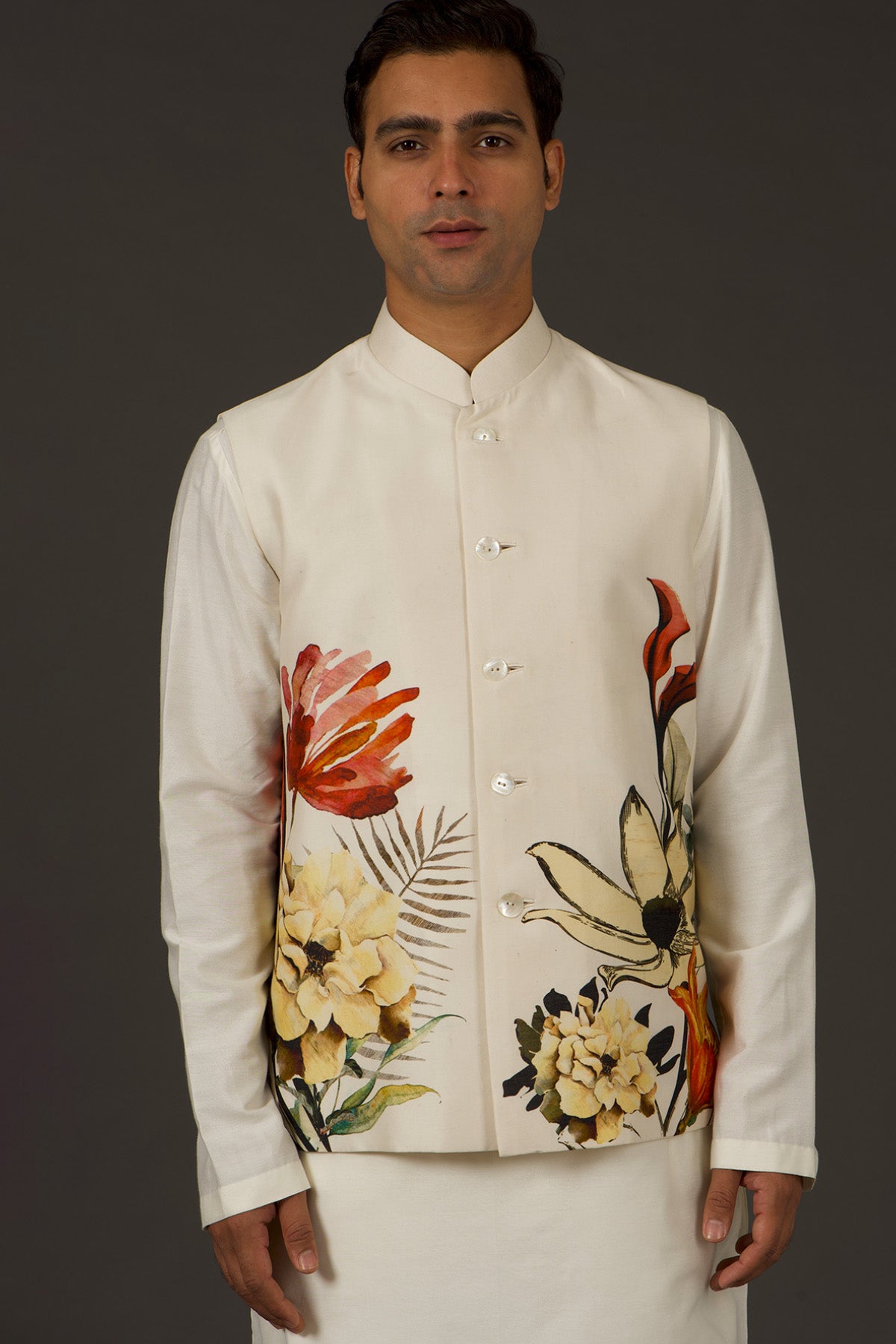 Men's Printed Nehru Jacket