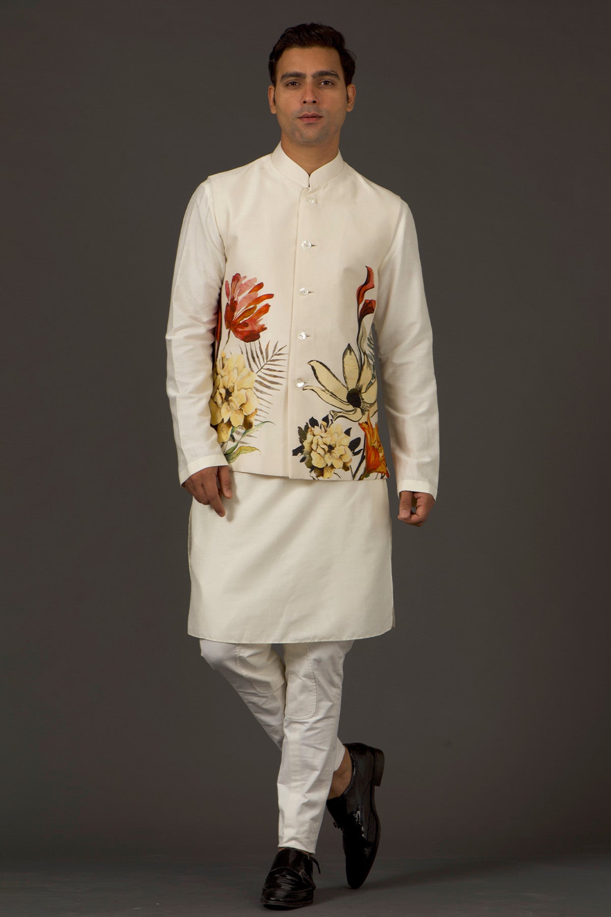 Men's Printed Nehru Jacket