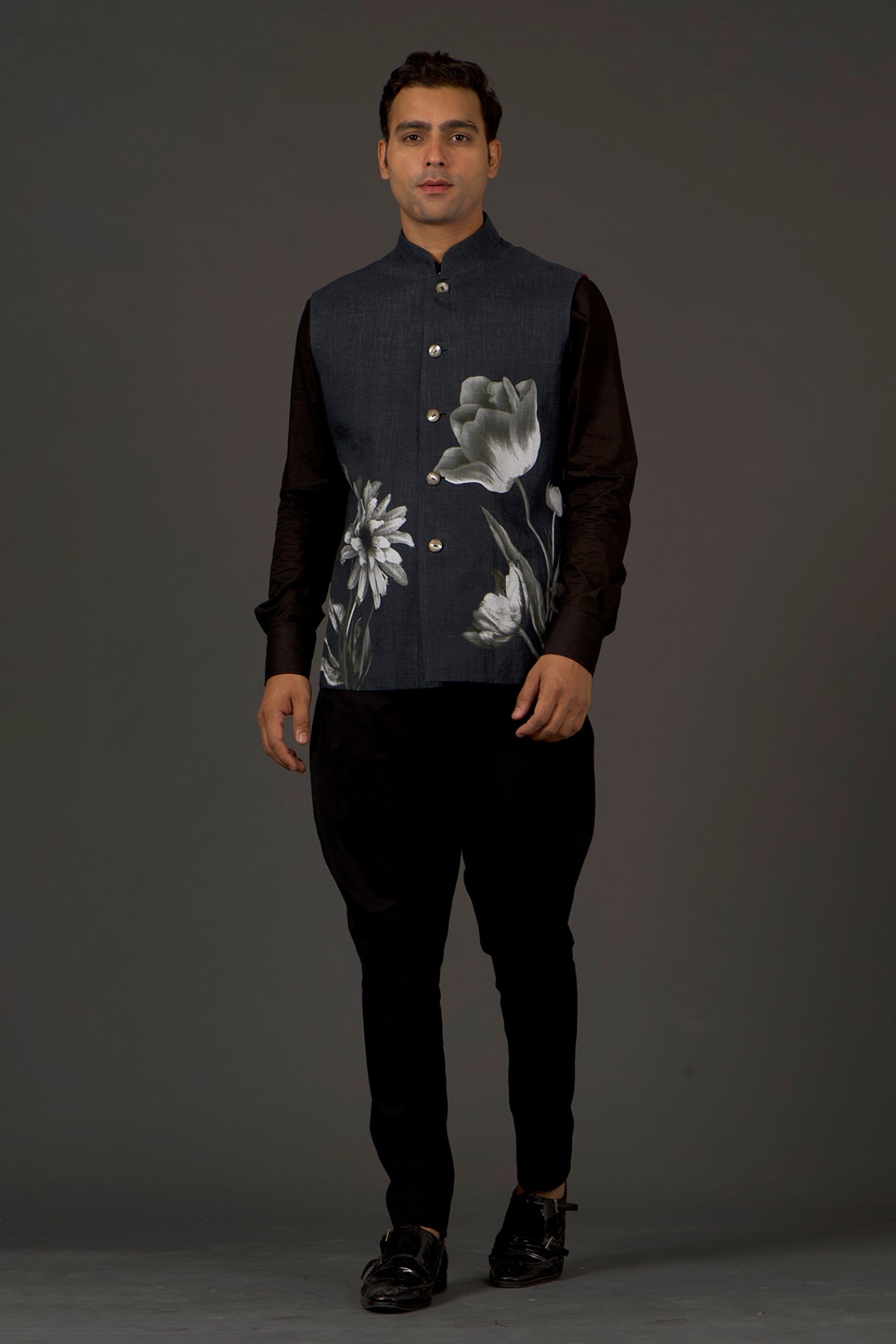 Men's Printed Nehru Jacket