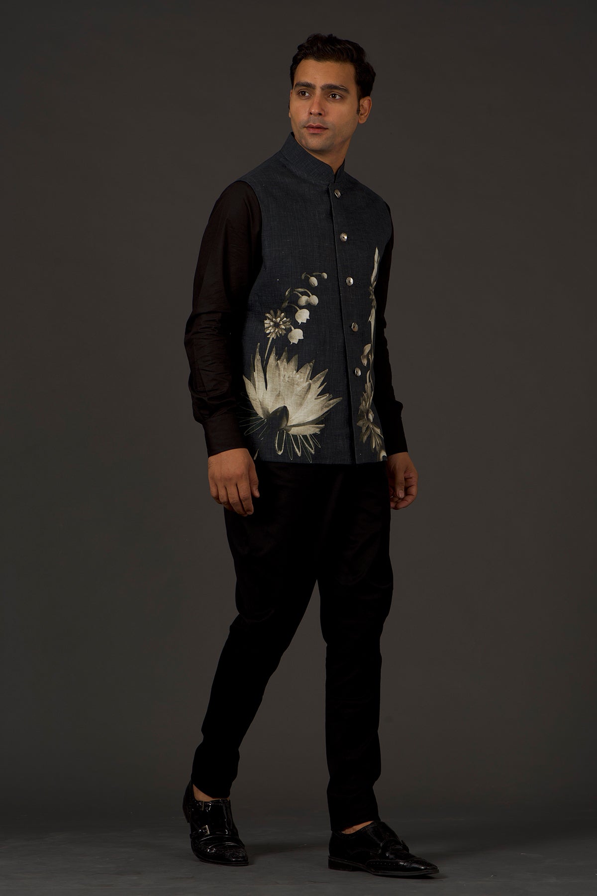 Men's Printed Nehru Jacket