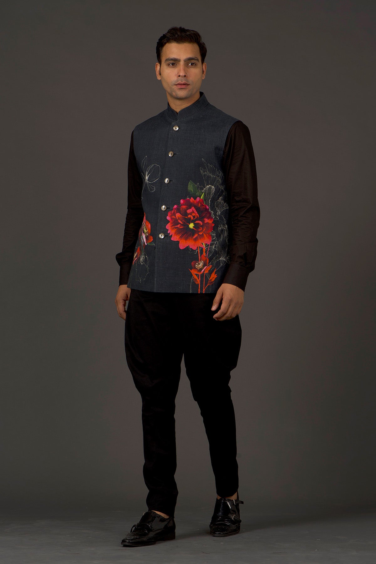 Men's Printed Nehru Jacket