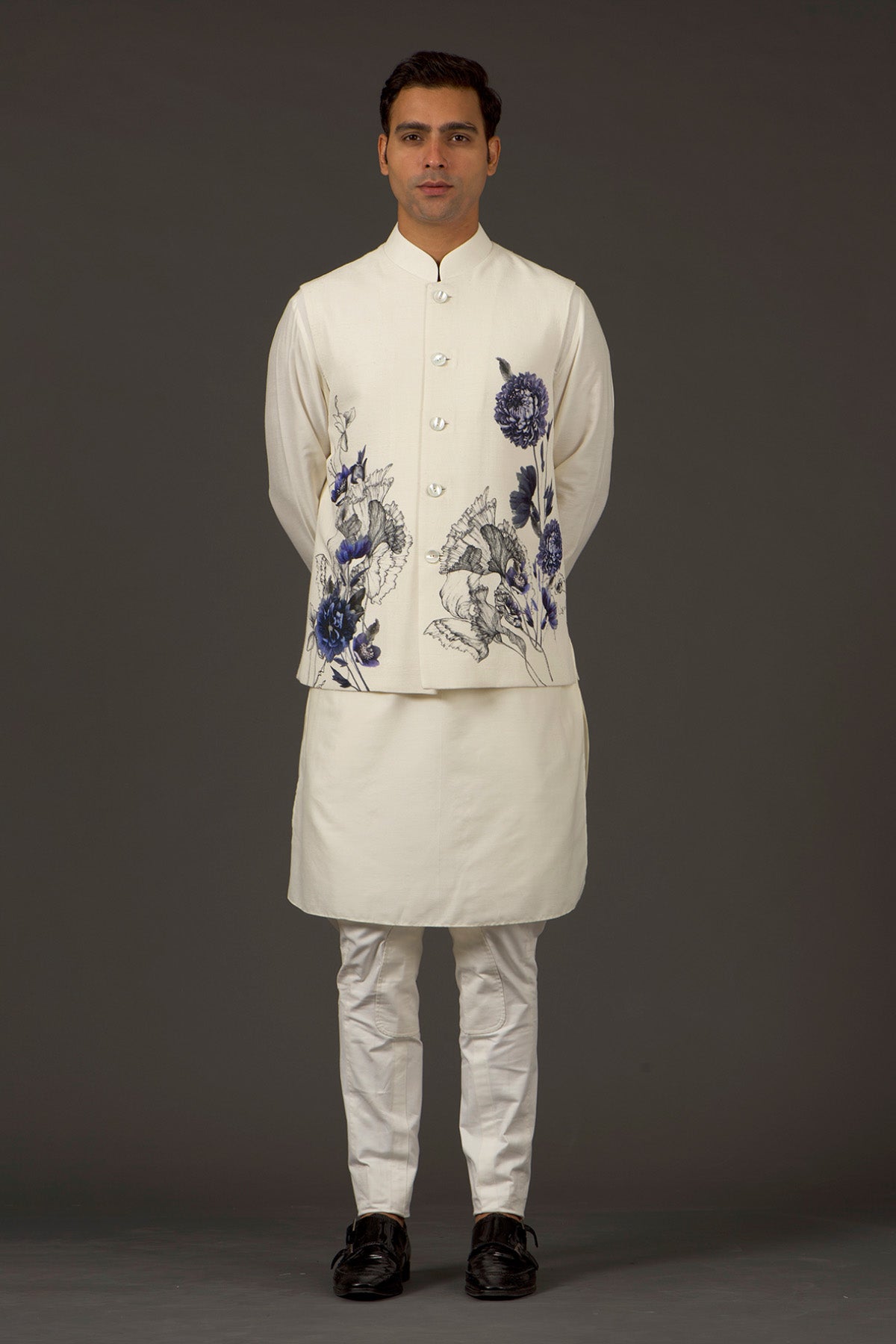 Men's Printed Nehru Jacket