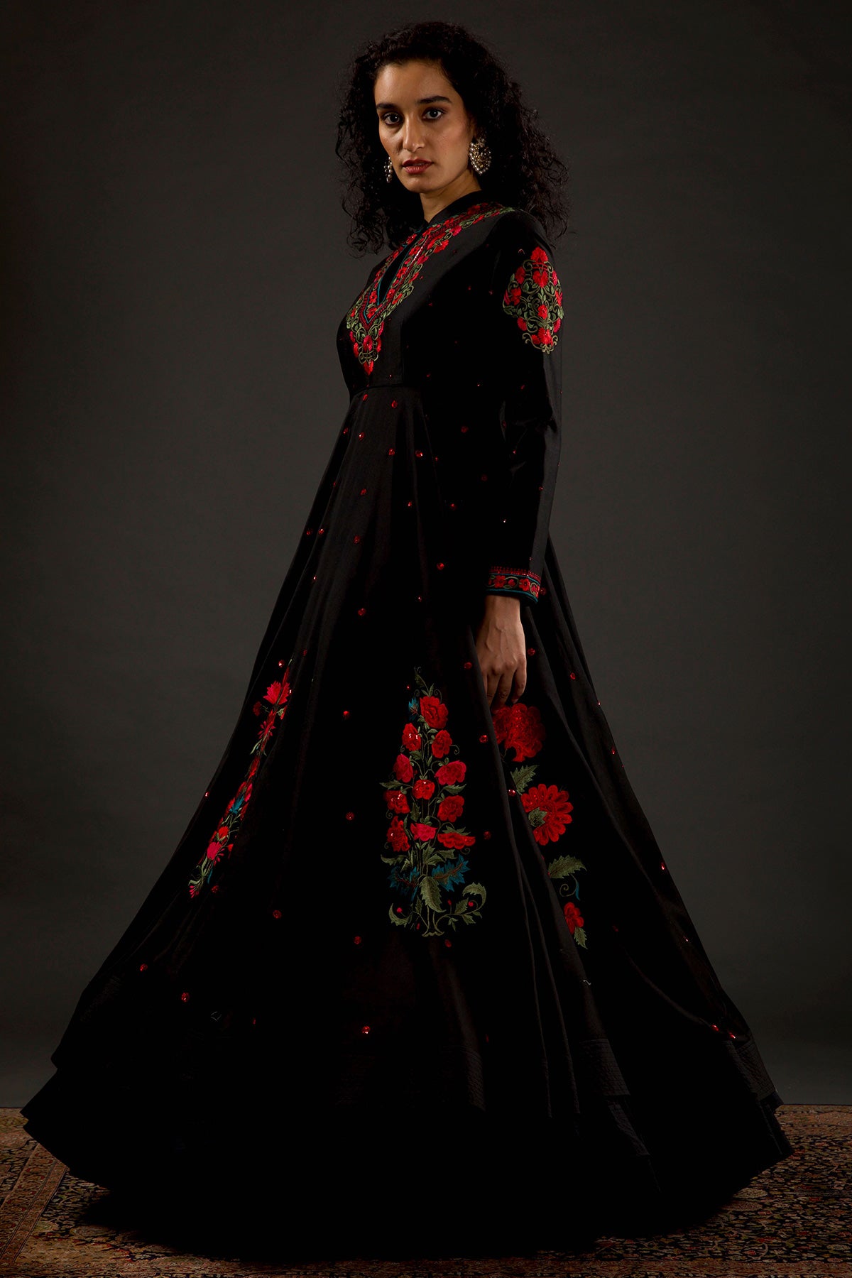 Embroidered Anarkali Set