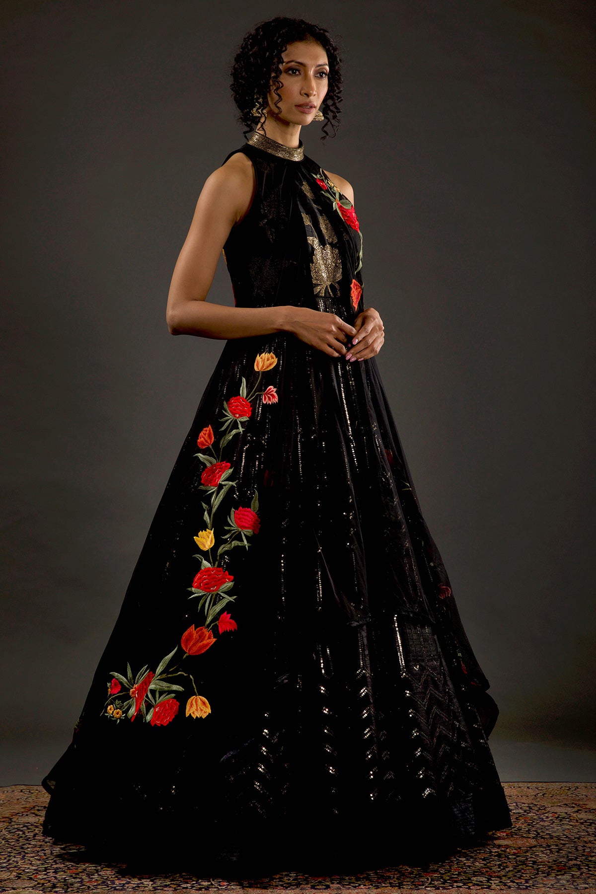 Embroidered Jacket-Anarkali Set