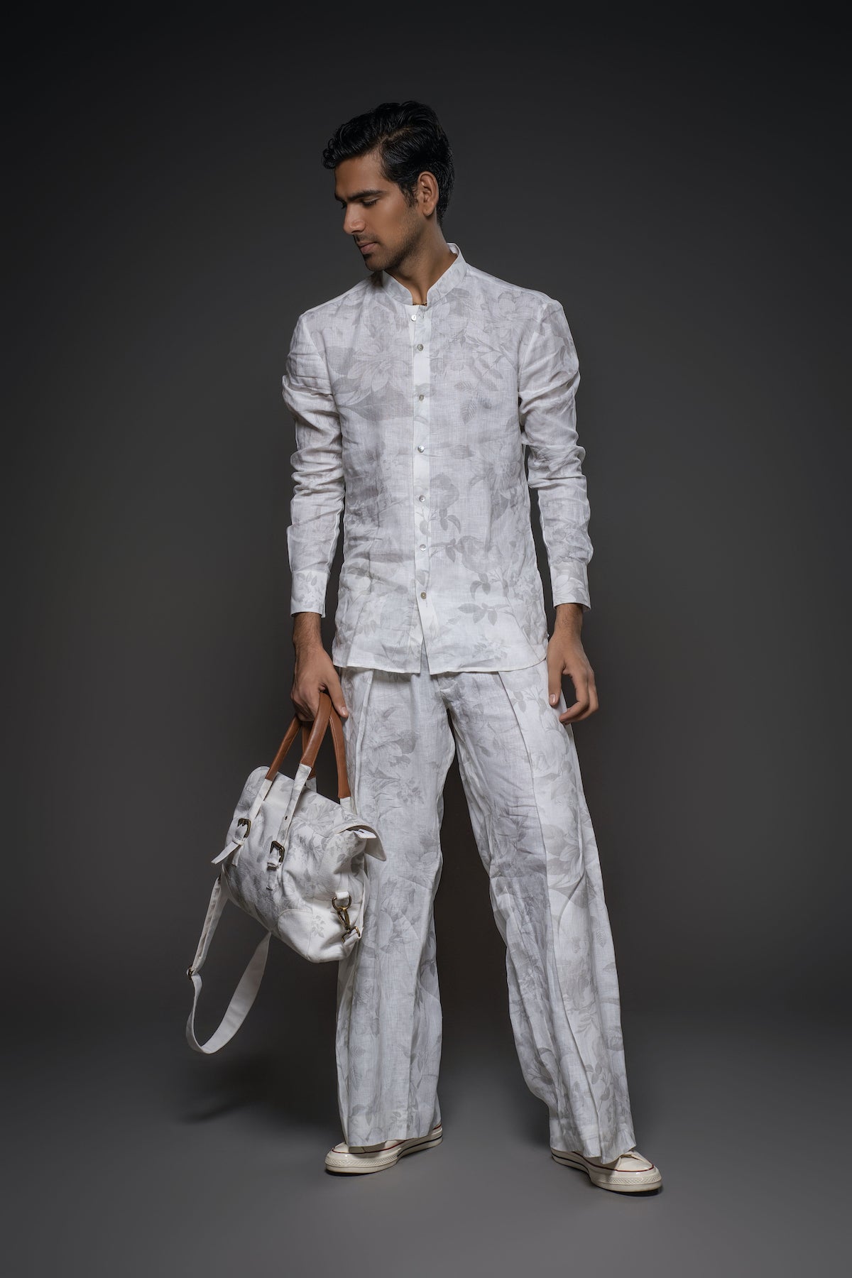 Balance By Rohit Bal Men Linen Printed Shirt