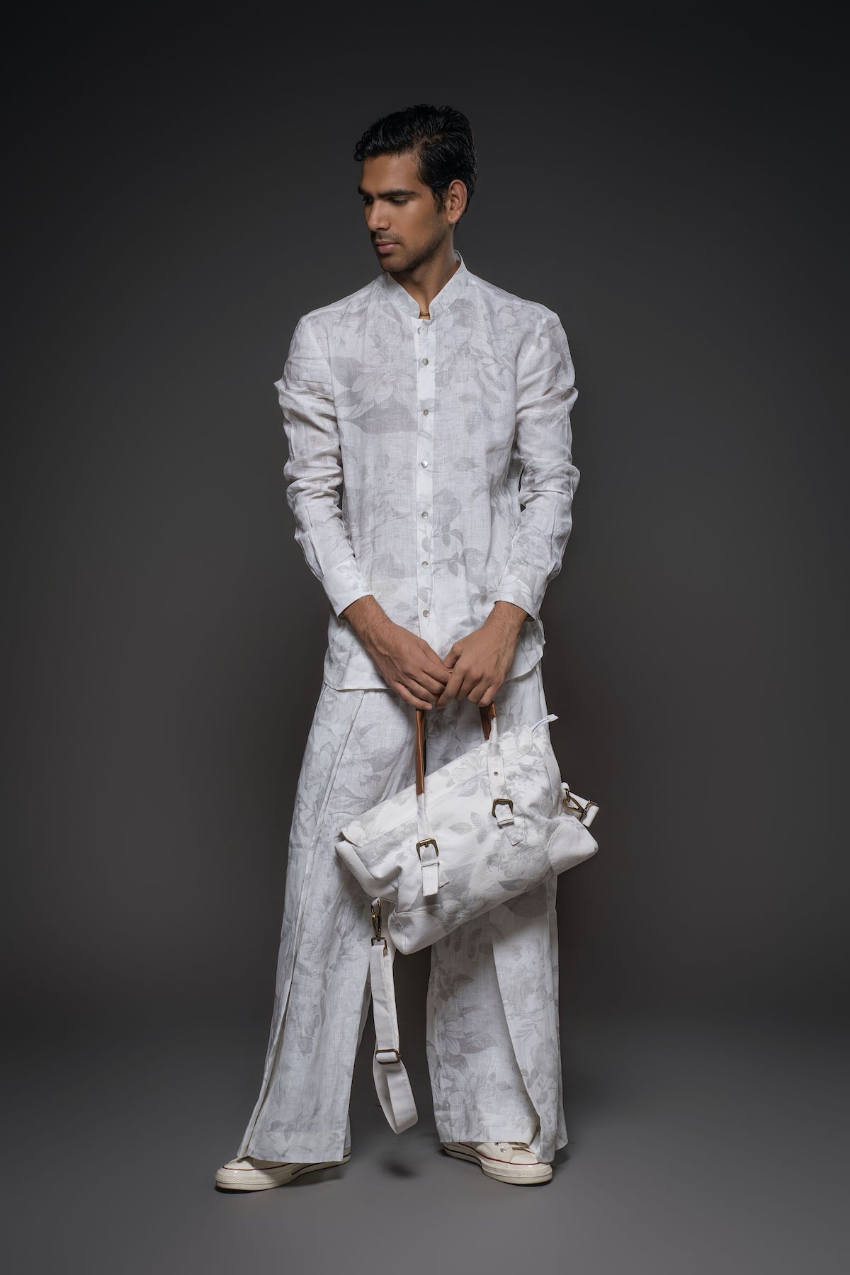 Balance By Rohit Bal Men Linen Printed Shirt