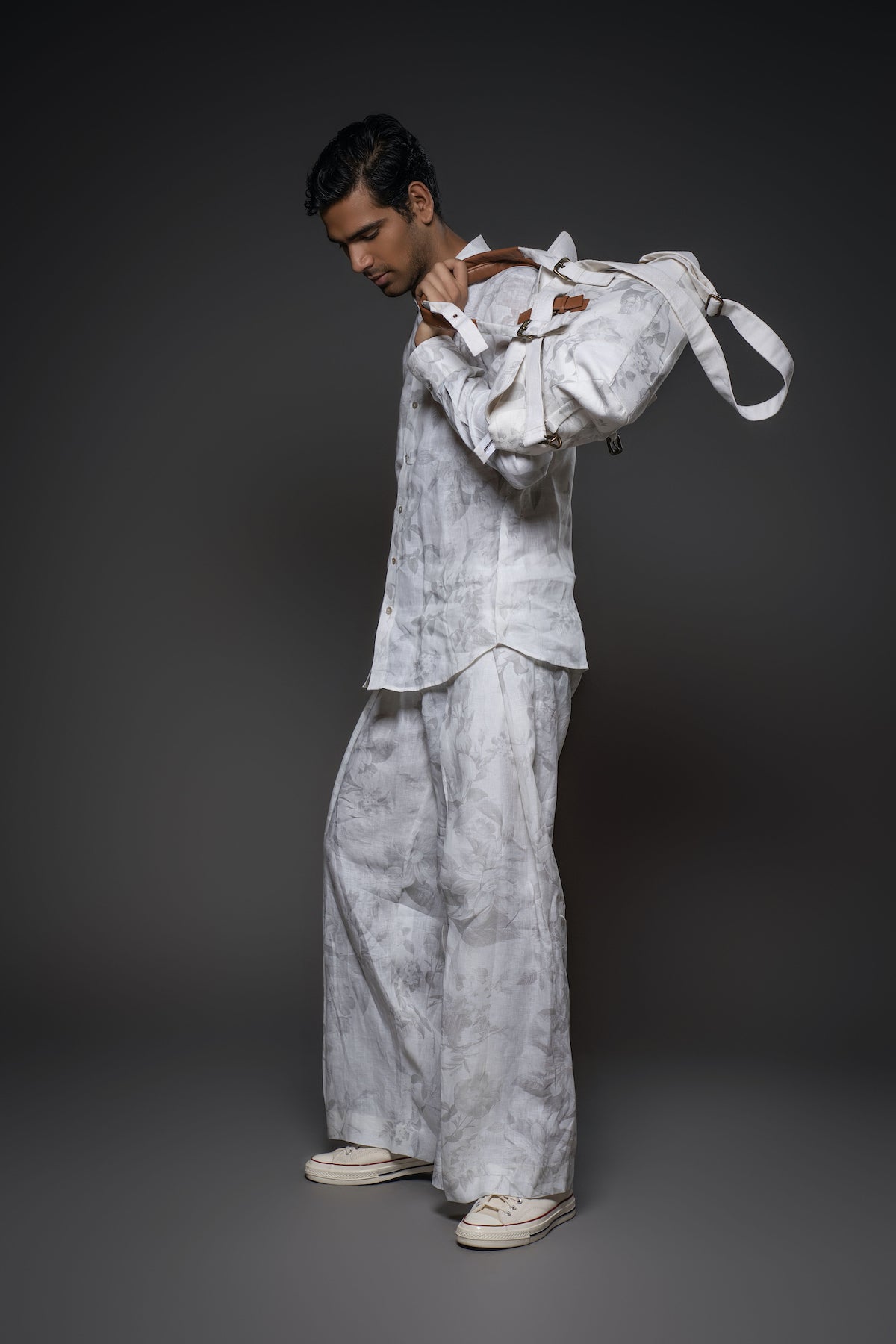 Balance By Rohit Bal Men Linen Printed Shirt