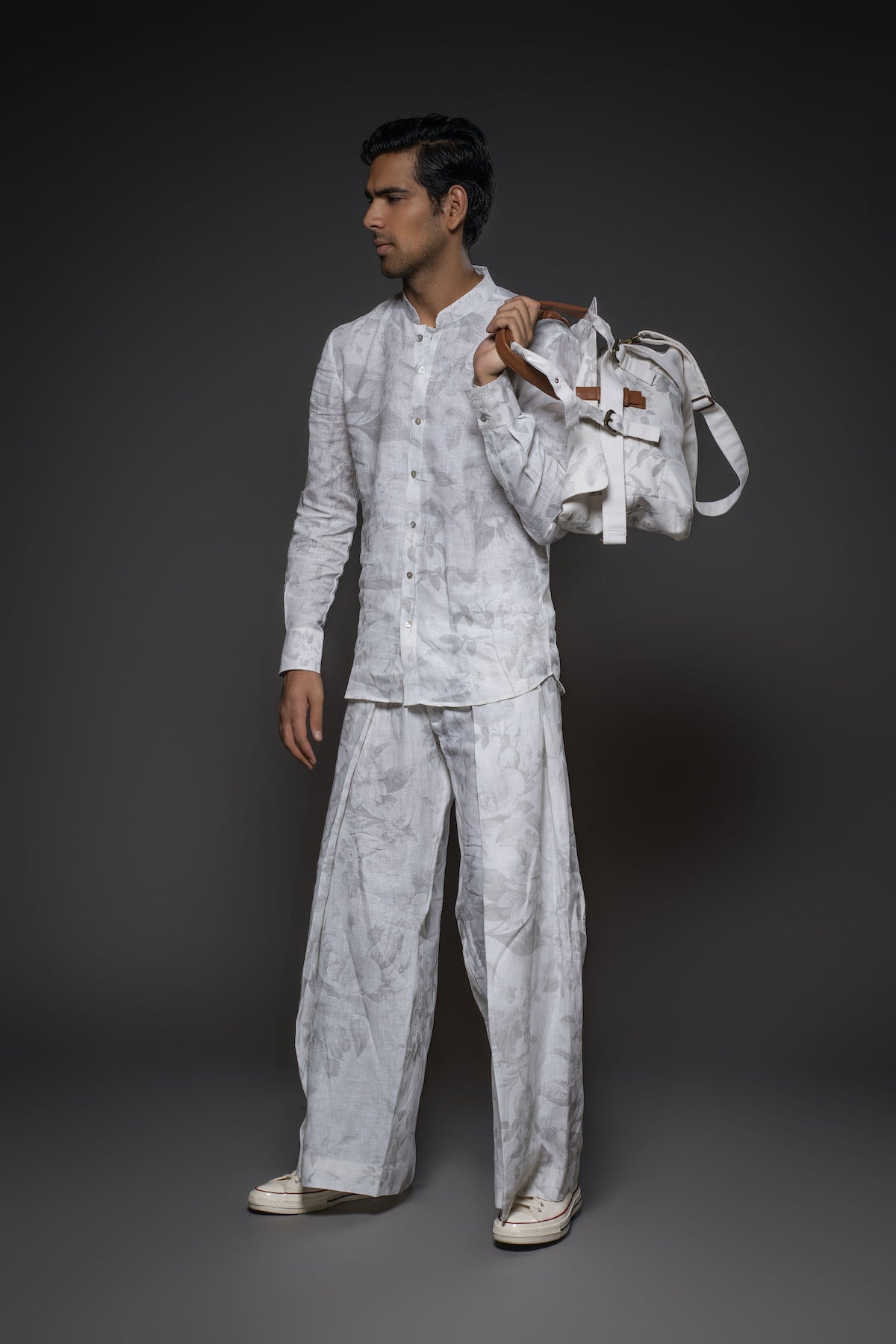 Balance By Rohit Bal Men Linen Printed Shirt