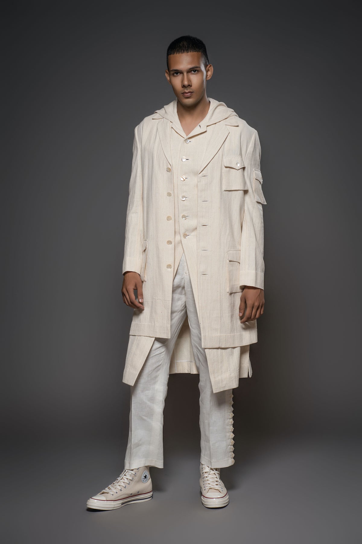 Balance By Rohit Bal Men Handloom Khadi Jacket