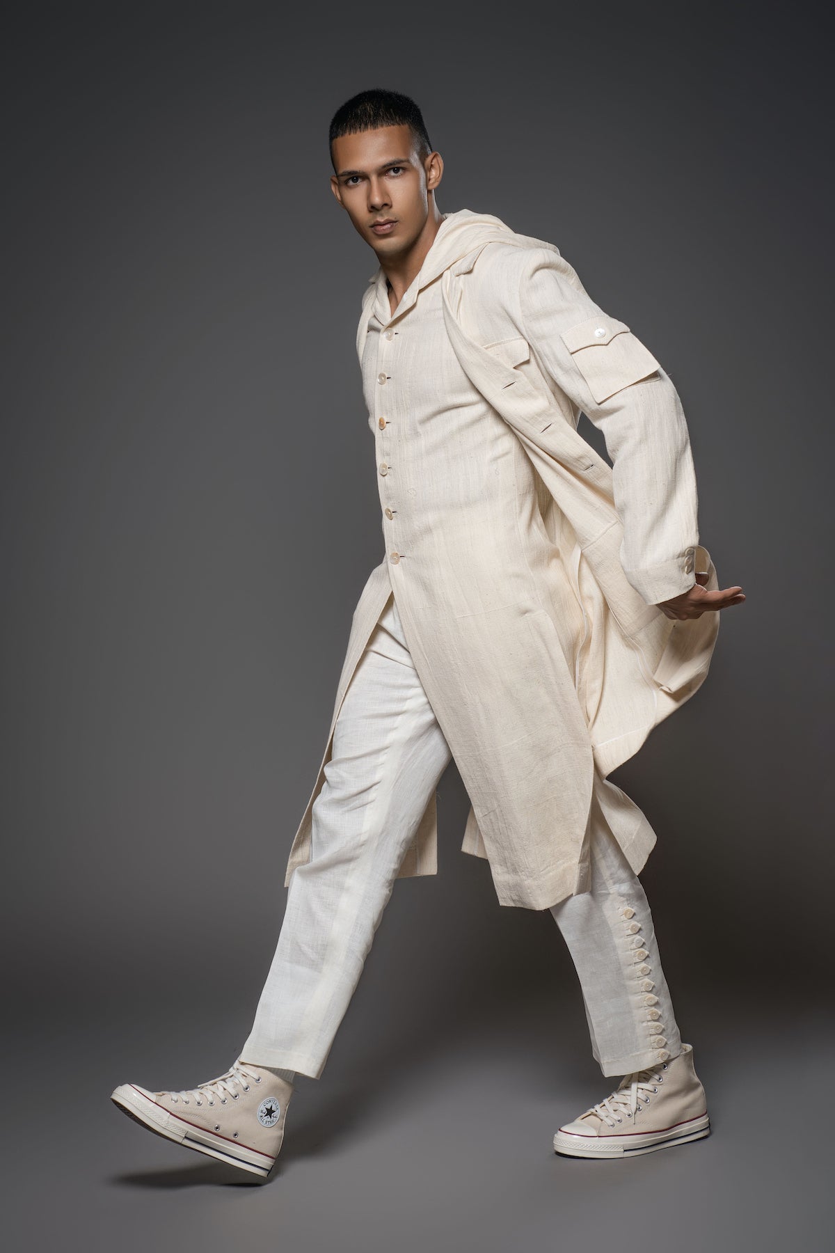 Balance By Rohit Bal Men Handloom Khadi Jacket