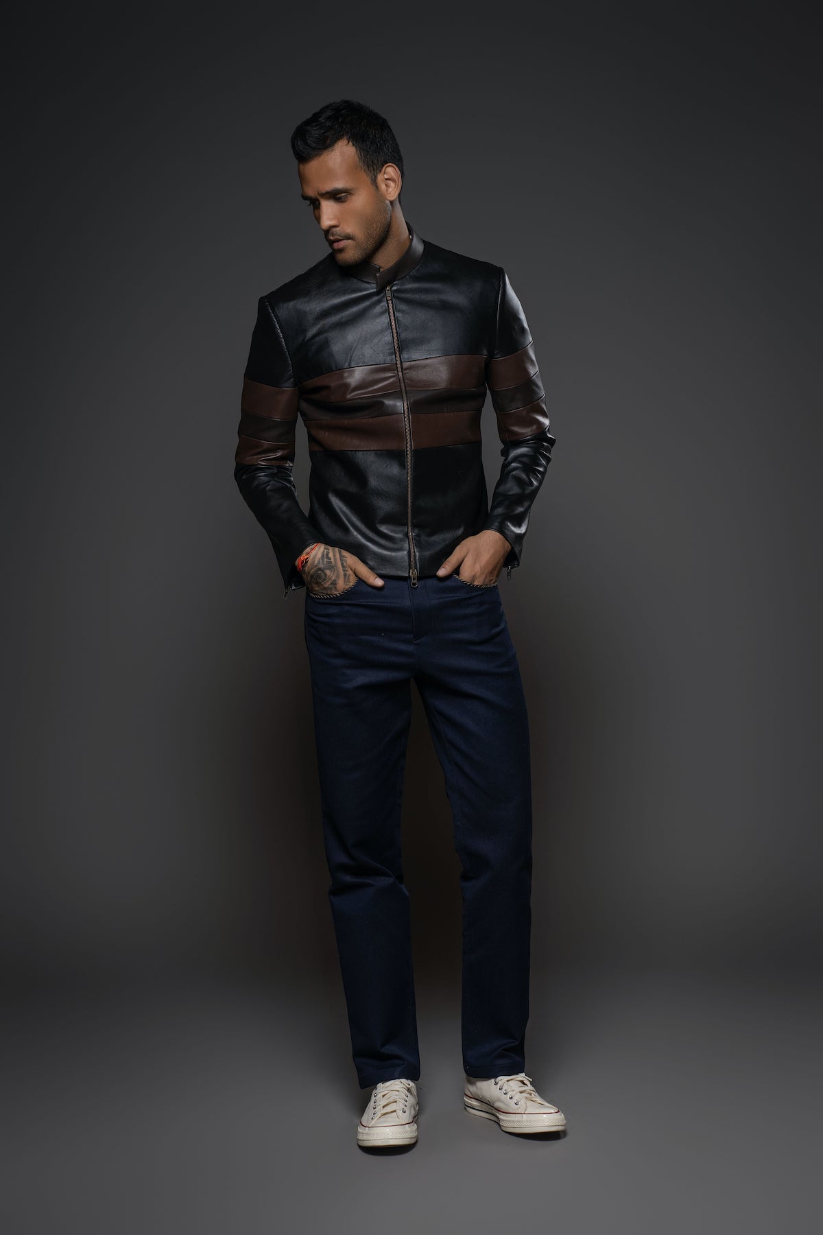 Balance By Rohit Bal Men Leather Jacket