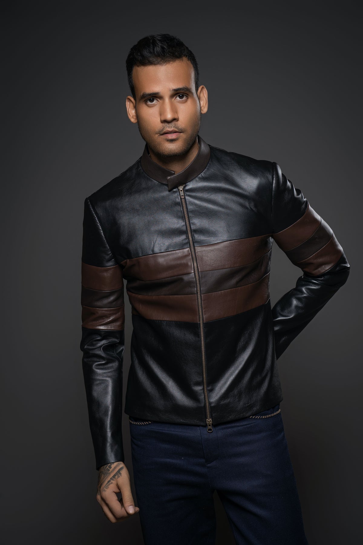 Balance By Rohit Bal Men Leather Jacket