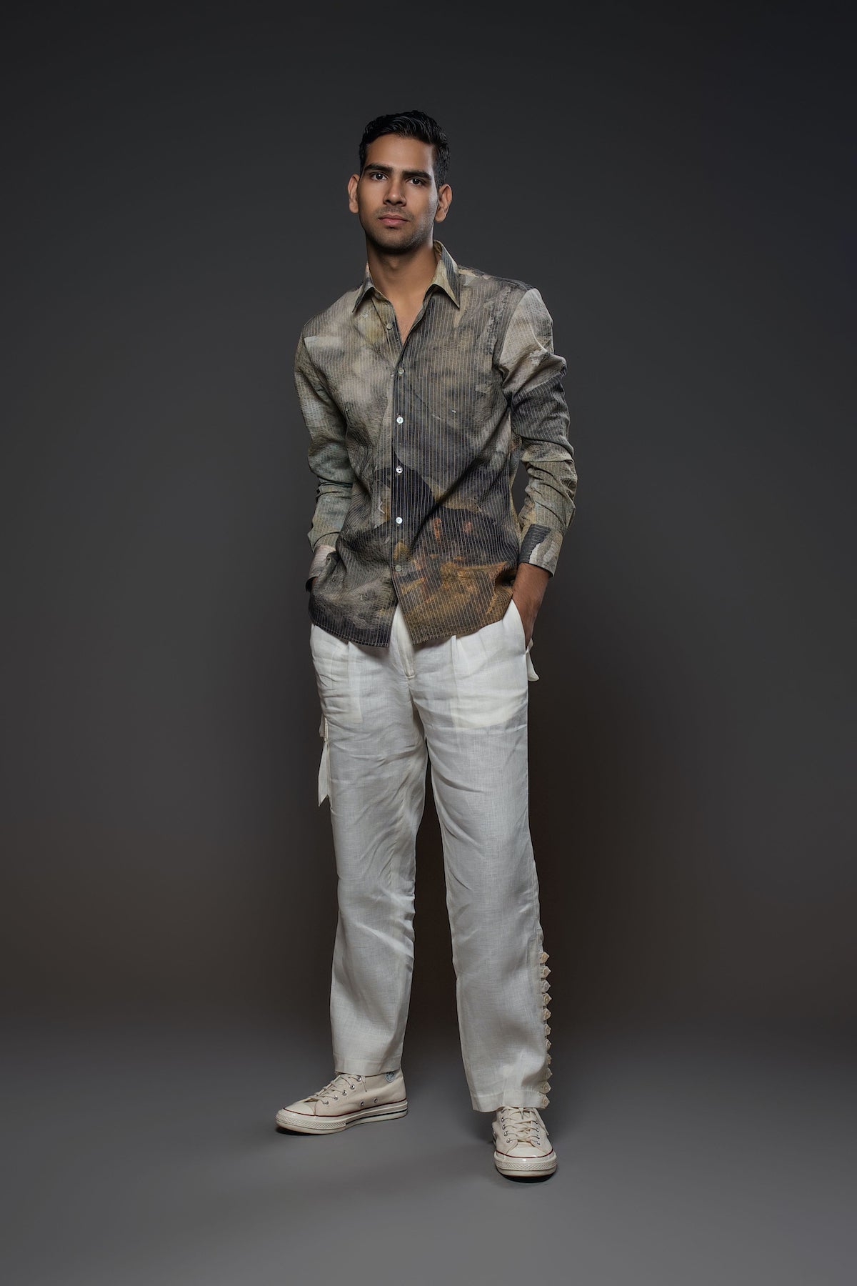 Balance By Rohit Bal Men Heavy Voile Printed Shirt